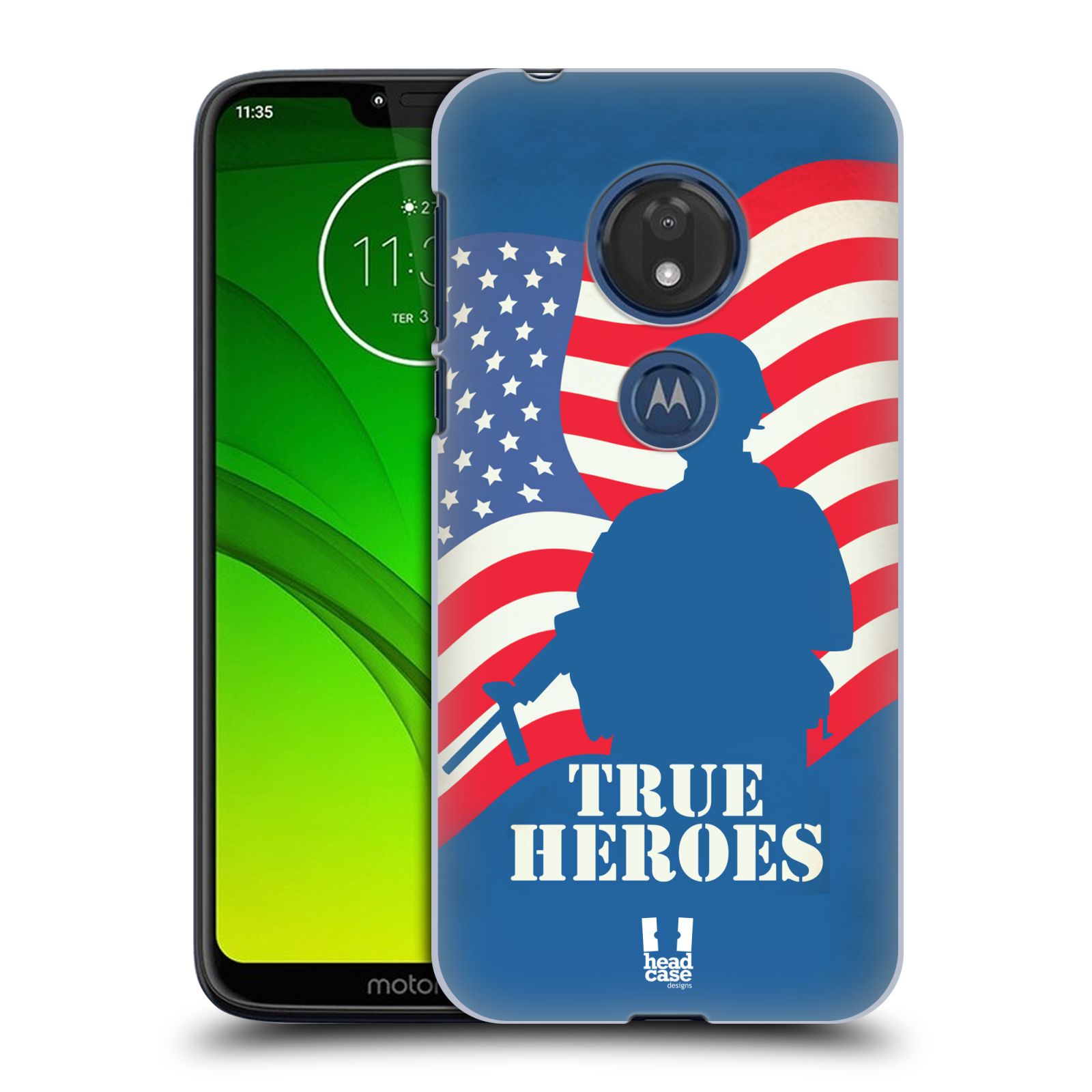 Pouzdro na mobil Motorola Moto G7 Play vzor Americká pýcha HRDINA