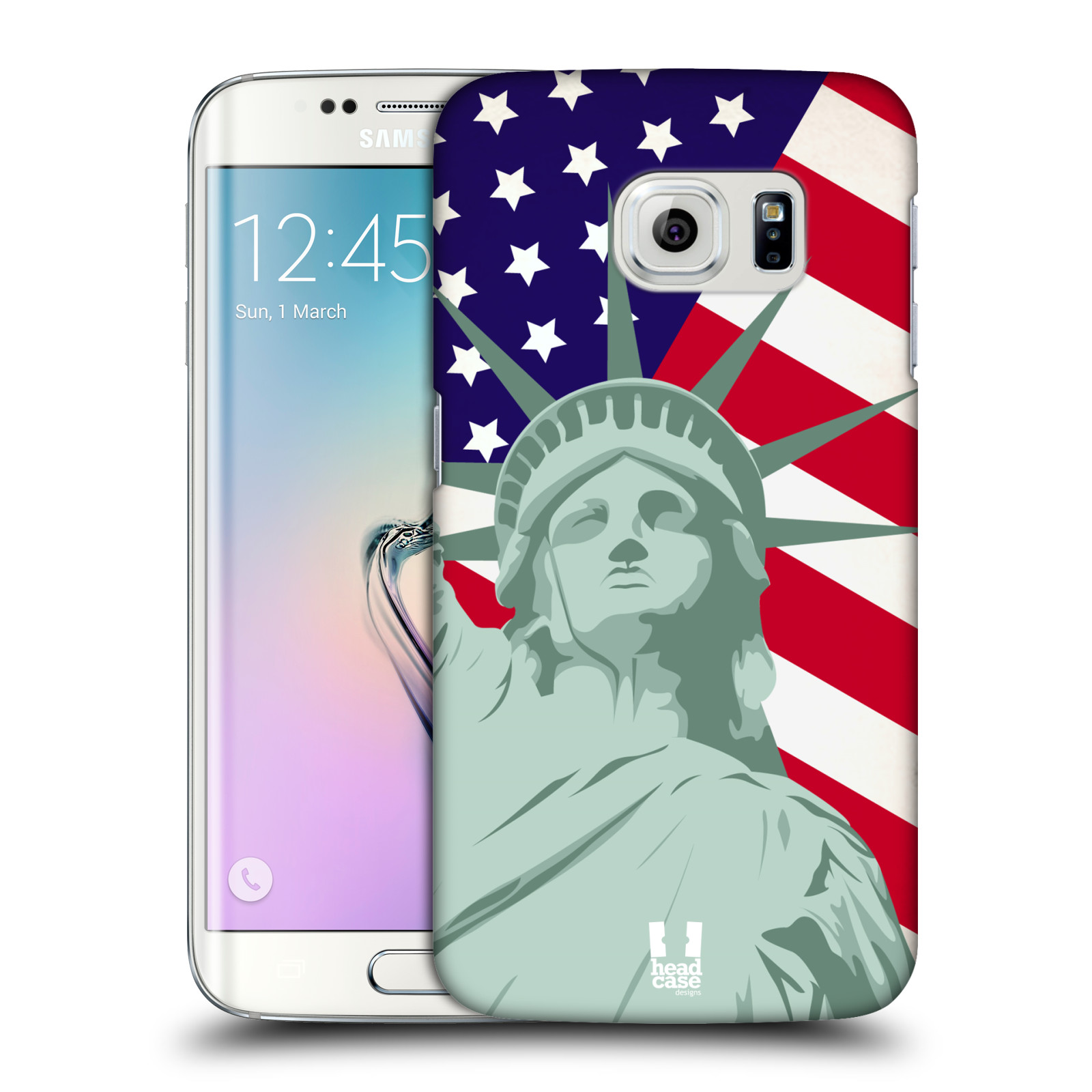 HEAD CASE plastový obal na mobil SAMSUNG Galaxy S6 EDGE (G9250, G925, G925F) vzor Americká pýcha SOCHA SVOBODY