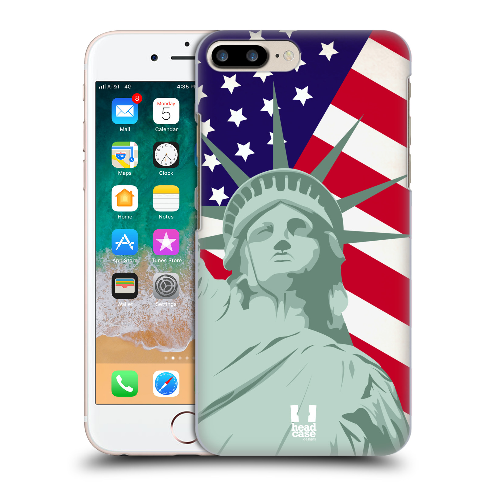 HEAD CASE plastový obal na mobil Apple Iphone 7 PLUS vzor Americká pýcha SOCHA SVOBODY