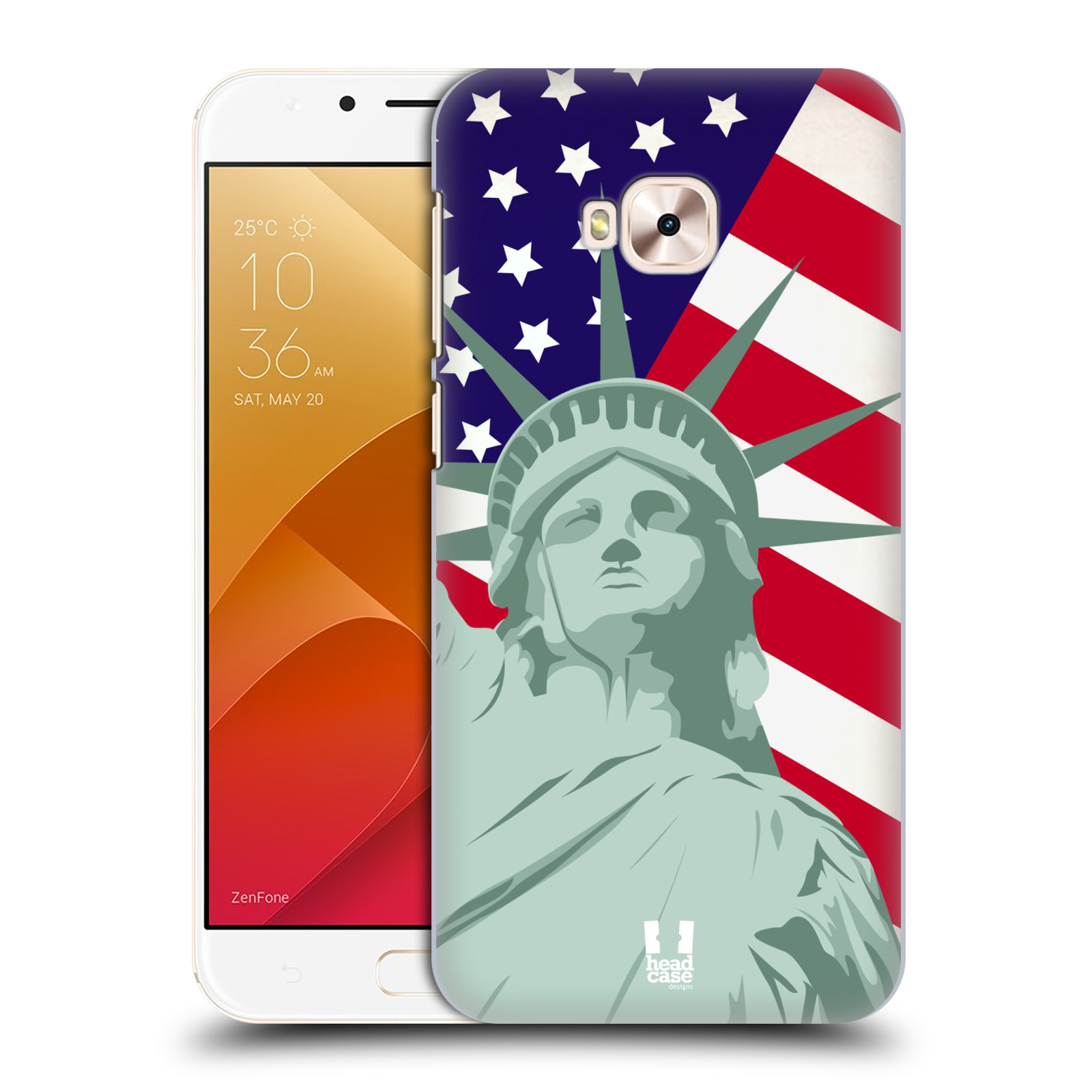 HEAD CASE plastový obal na mobil Asus Zenfone 4 Selfie Pro ZD552KL vzor Americká pýcha SOCHA SVOBODY
