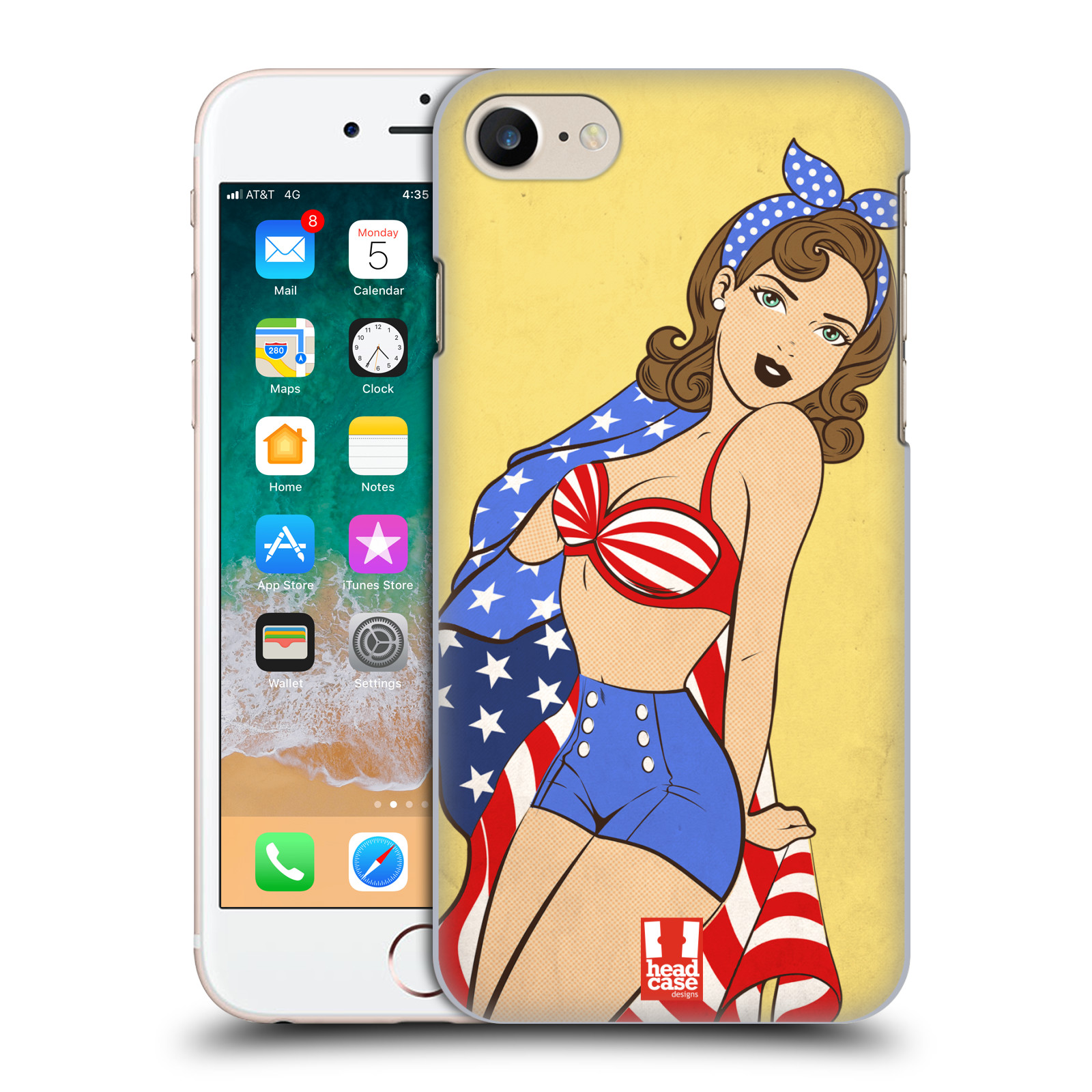 HEAD CASE plastový obal na mobil Apple Iphone 7 vzor Americké krásky ELIZABETH