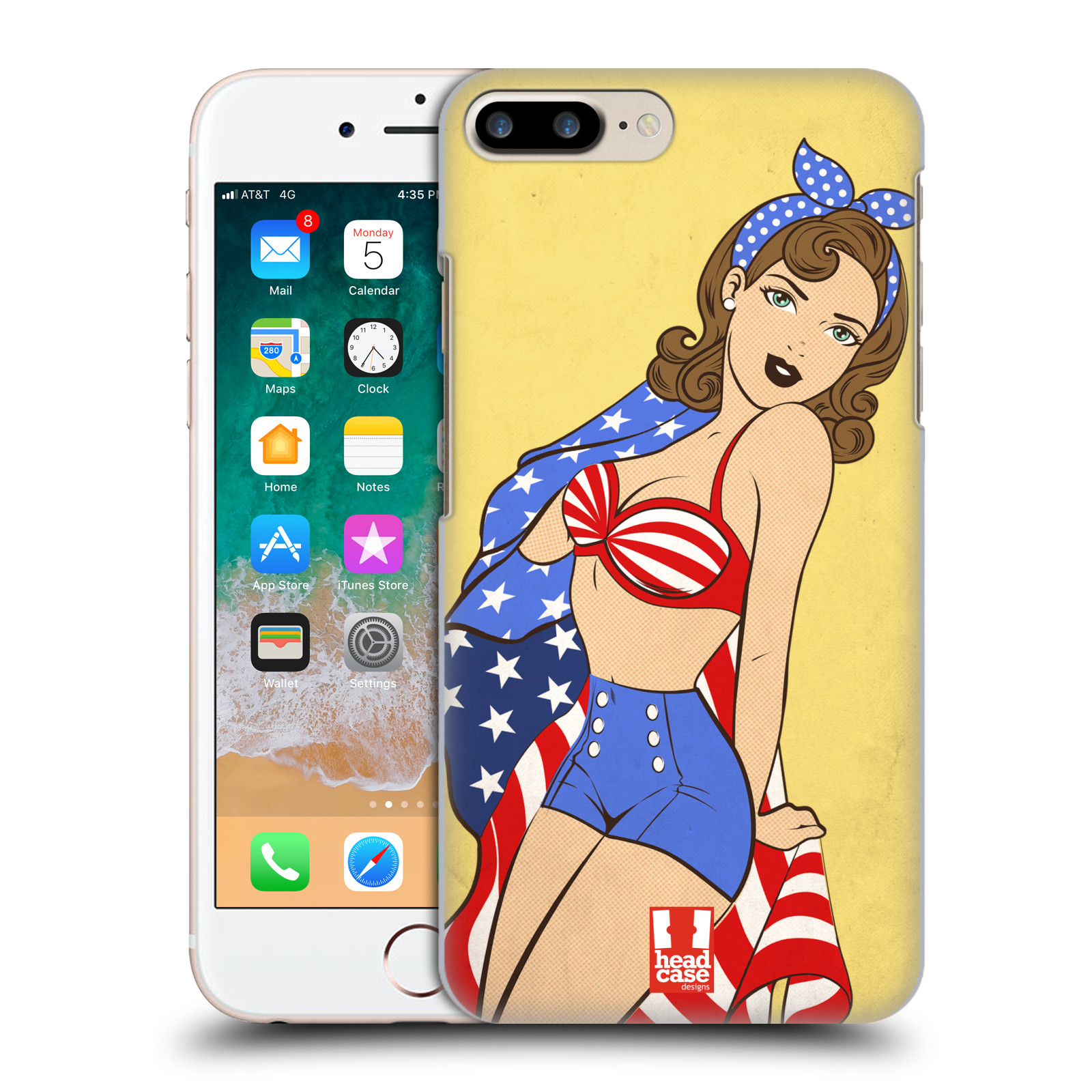 HEAD CASE plastový obal na mobil Apple Iphone 7 PLUS vzor Americké krásky ELIZABETH