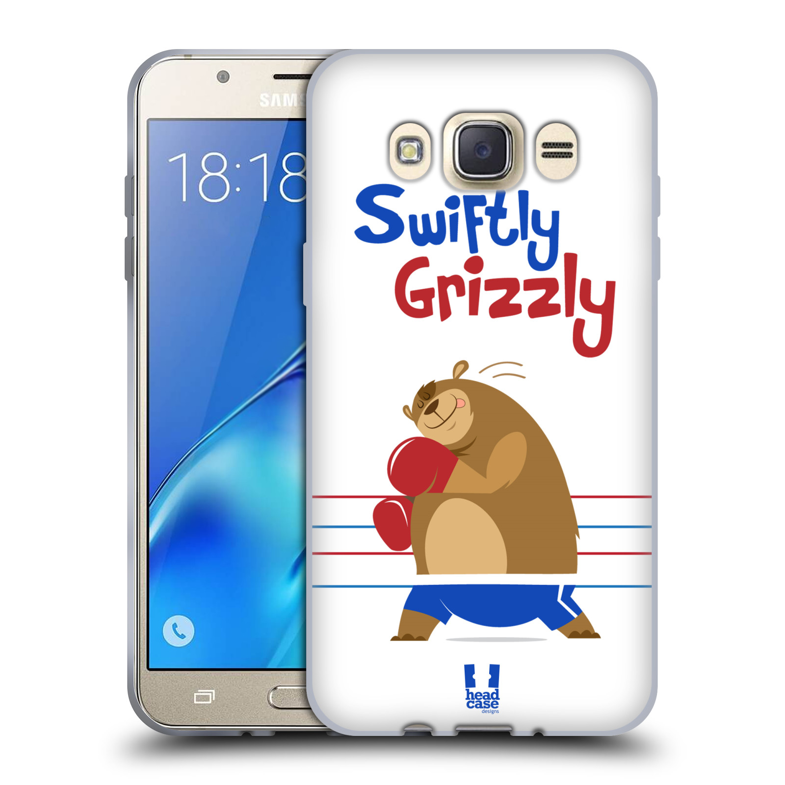 HEAD CASE silikonový obal, kryt na mobil Samsung Galaxy J7 2016 (J710, J710F) vzor Zvířátka atleti medvěd boxér