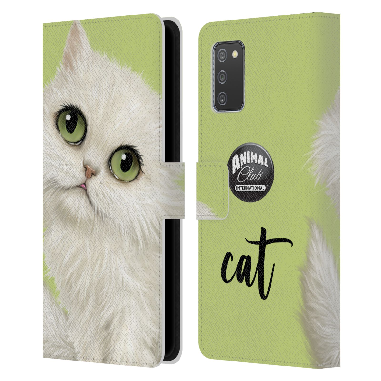 Pouzdro pro mobil Samsung Galaxy A02s / A03s - HEAD CASE - roztomilá zvířátka - malá bílá kočička