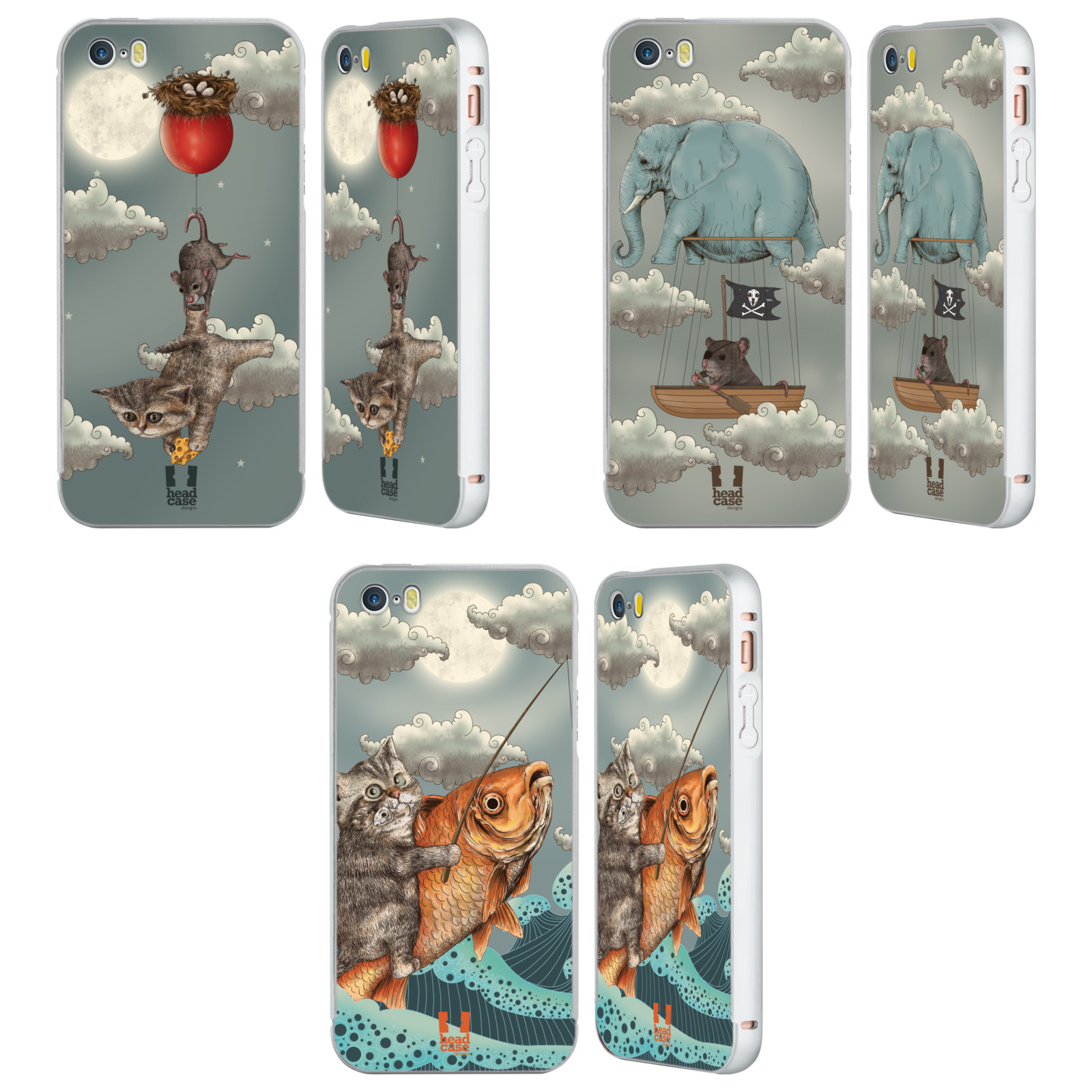 HEAD-CASE-DESIGNS-ANIMAL-FANTASIES-SILVER-SLIDER-CASE-FOR-APPLE-iPHONE-PHONES