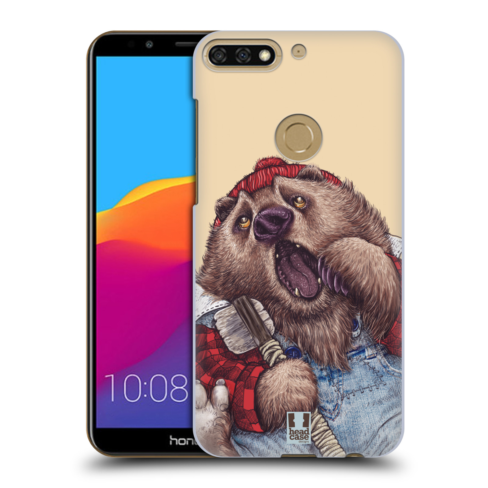HEAD CASE plastový obal na mobil Honor 7c vzor Kreslená zvířátka medvěd