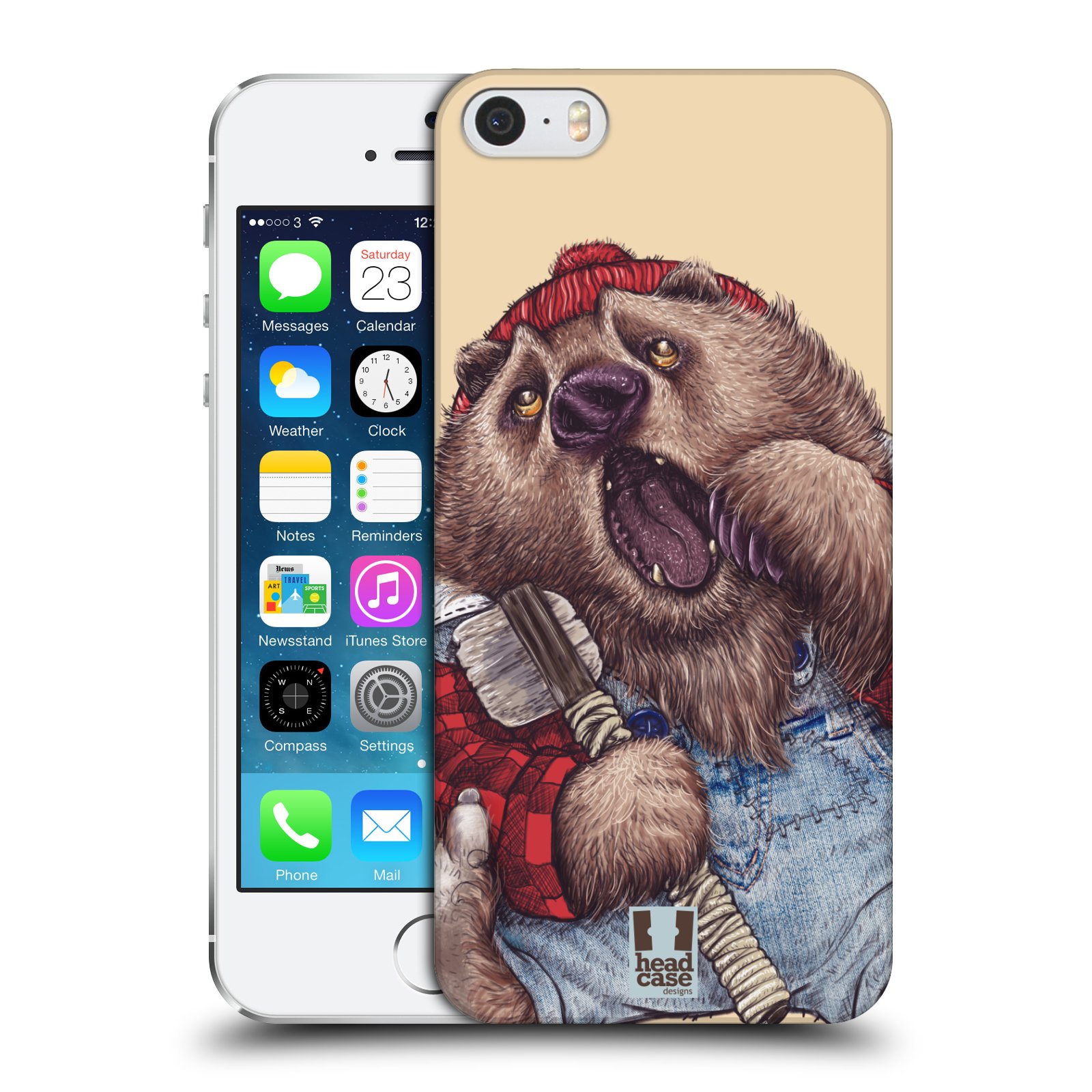 Plastové pouzdro pro mobil Apple Iphone 5 / 5S / SE vzor Kreslená zvířátka medvěd