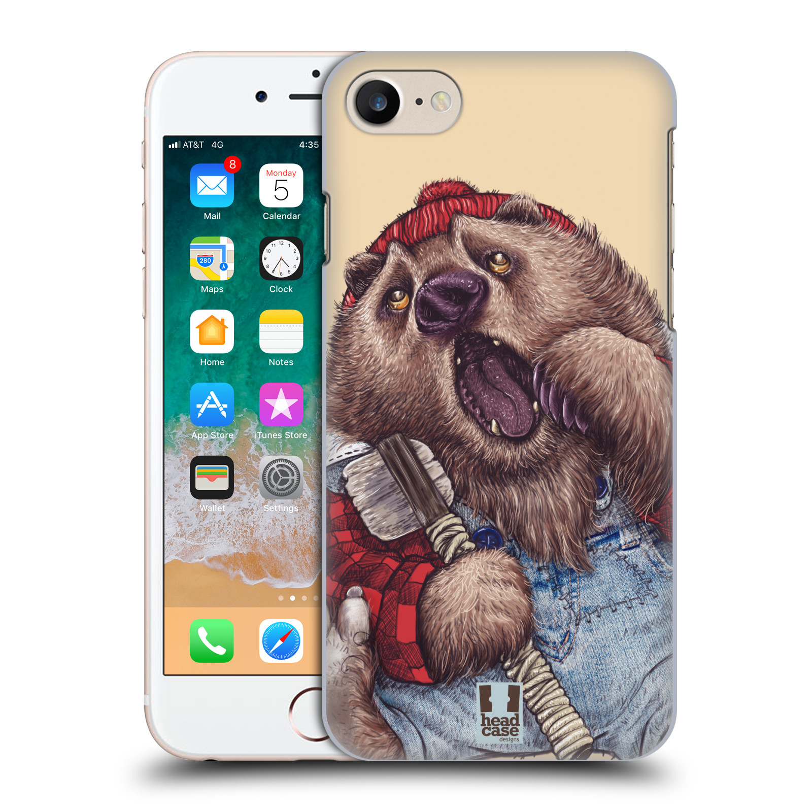 Plastové pouzdro pro mobil Apple Iphone 7/8/SE 2020 vzor Kreslená zvířátka medvěd