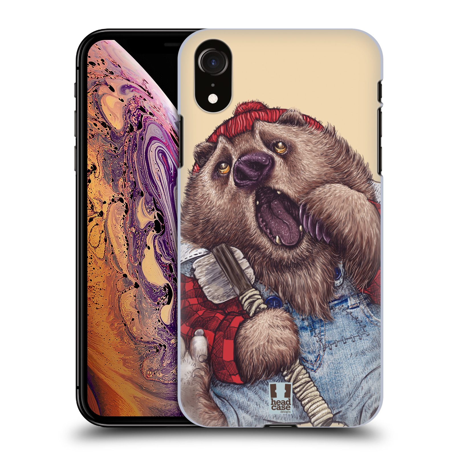 HEAD CASE plastový obal na mobil Apple Iphone XR vzor Kreslená zvířátka medvěd