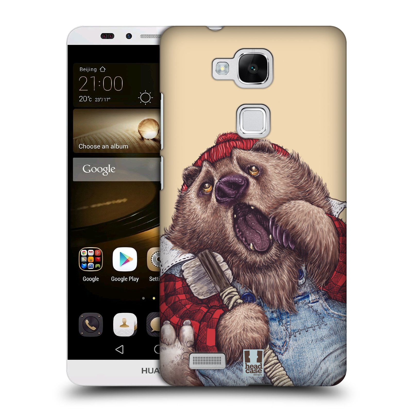 HEAD CASE plastový obal na mobil Huawei Mate 7 vzor Kreslená zvířátka medvěd