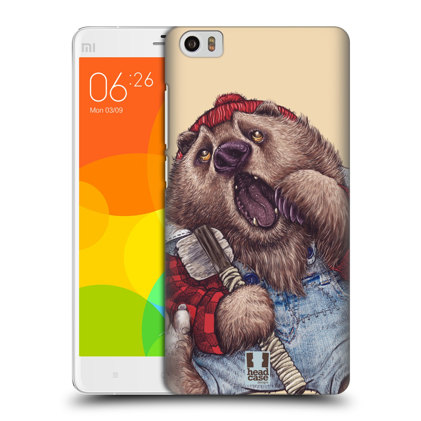 HEAD CASE pevný plastový obal na mobil XIAOMI Mi Note vzor Kreslená zvířátka medvěd
