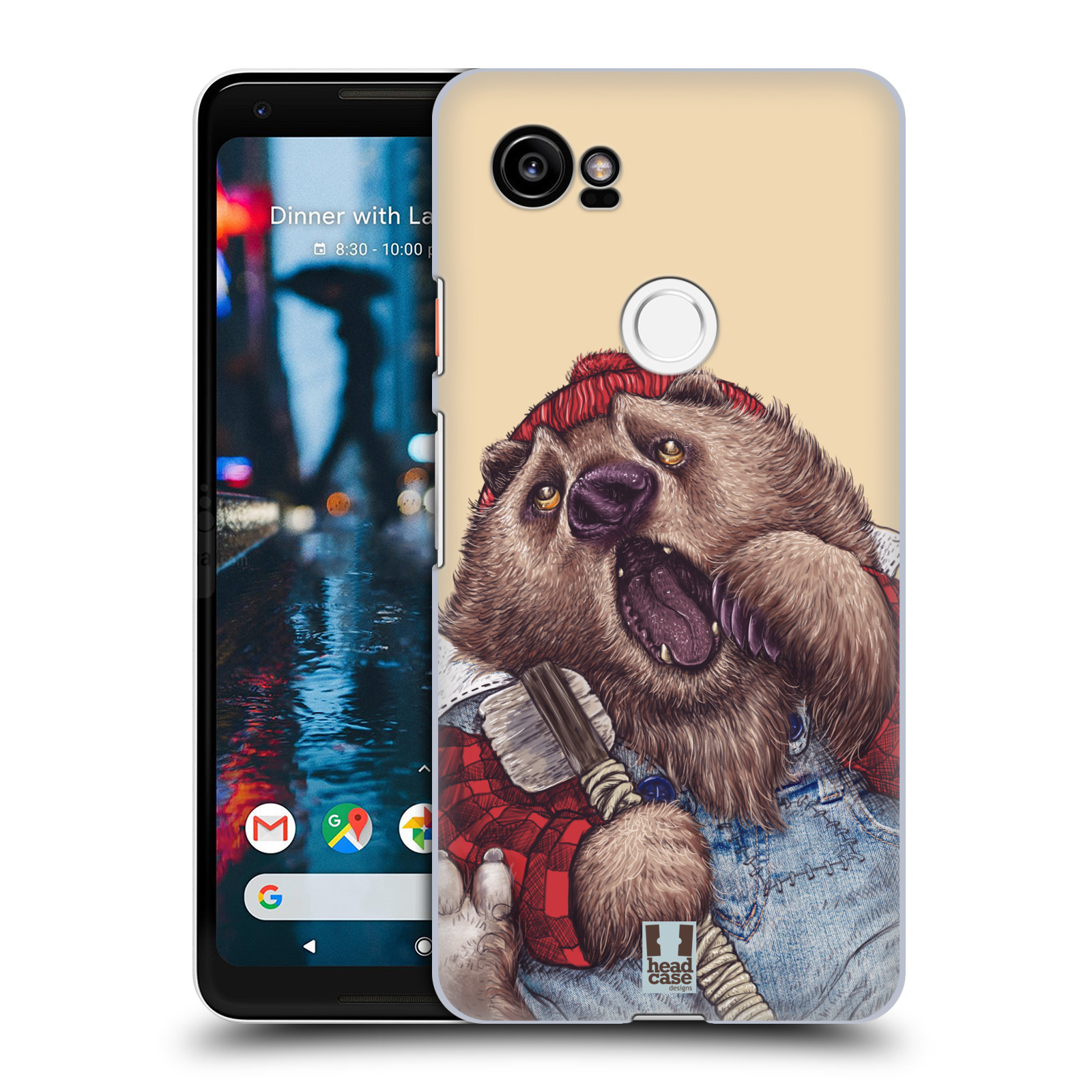 HEAD CASE plastový obal na mobil Google Pixel 2 XL vzor Kreslená zvířátka medvěd