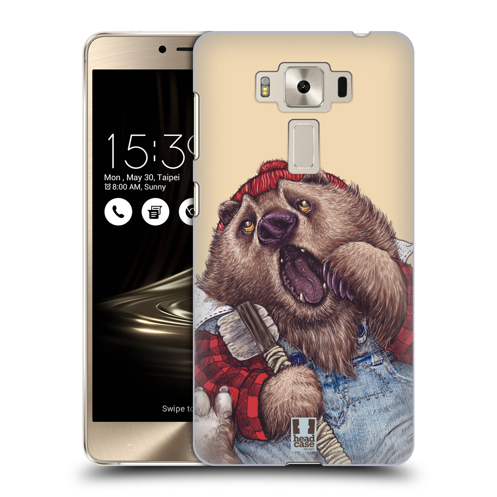 HEAD CASE plastový obal na mobil Asus Zenfone 3 DELUXE ZS550KL vzor Kreslená zvířátka medvěd