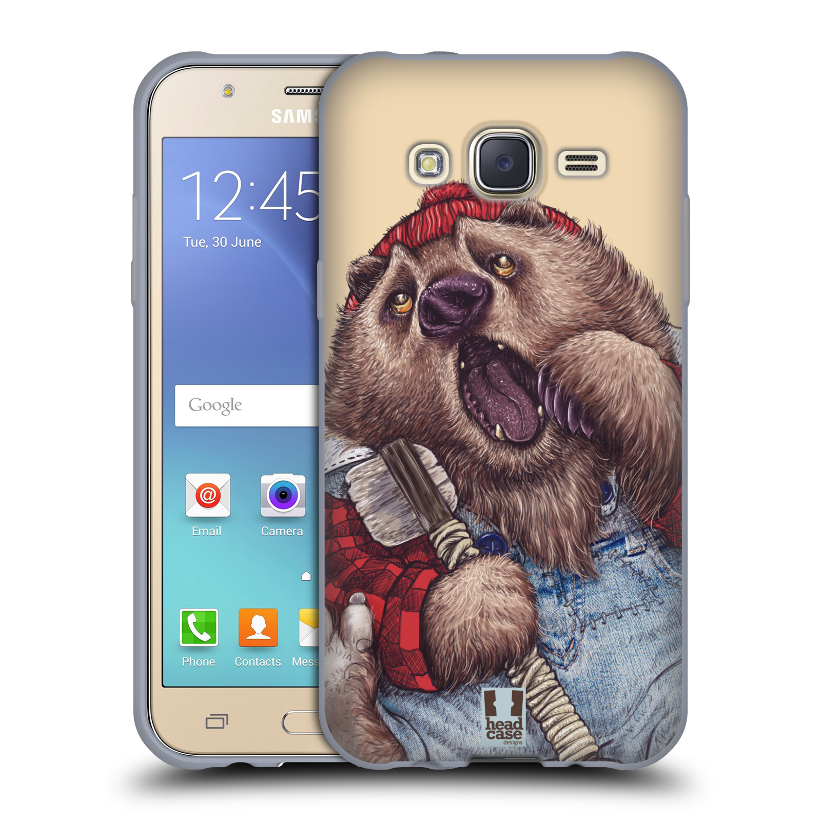 HEAD CASE silikonový obal na mobil Samsung Galaxy J5, J500, (J5 DUOS) vzor Kreslená zvířátka medvěd
