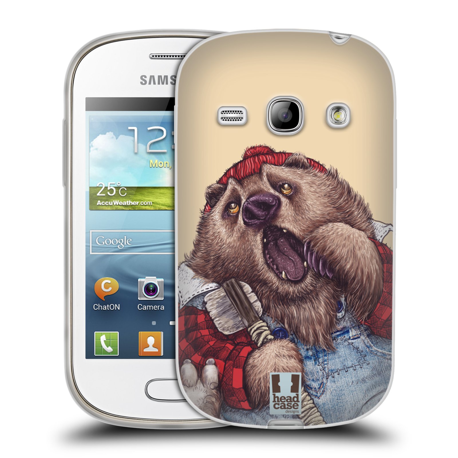 HEAD CASE silikonový obal na mobil Samsung Galaxy FAME vzor Kreslená zvířátka medvěd