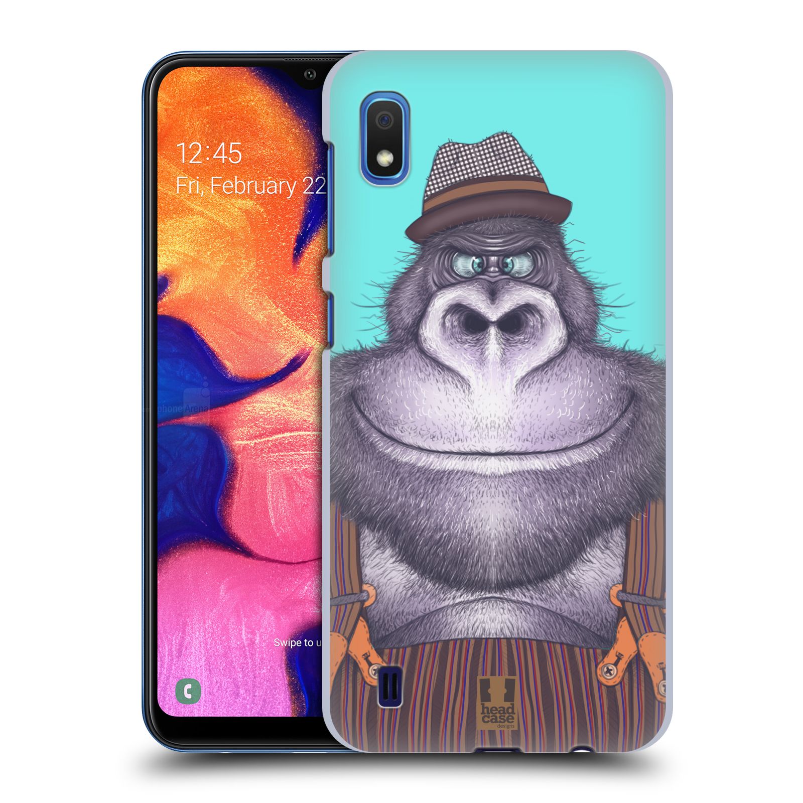 Pouzdro na mobil Samsung Galaxy A10 - HEAD CASE - vzor Kreslená zvířátka gorila