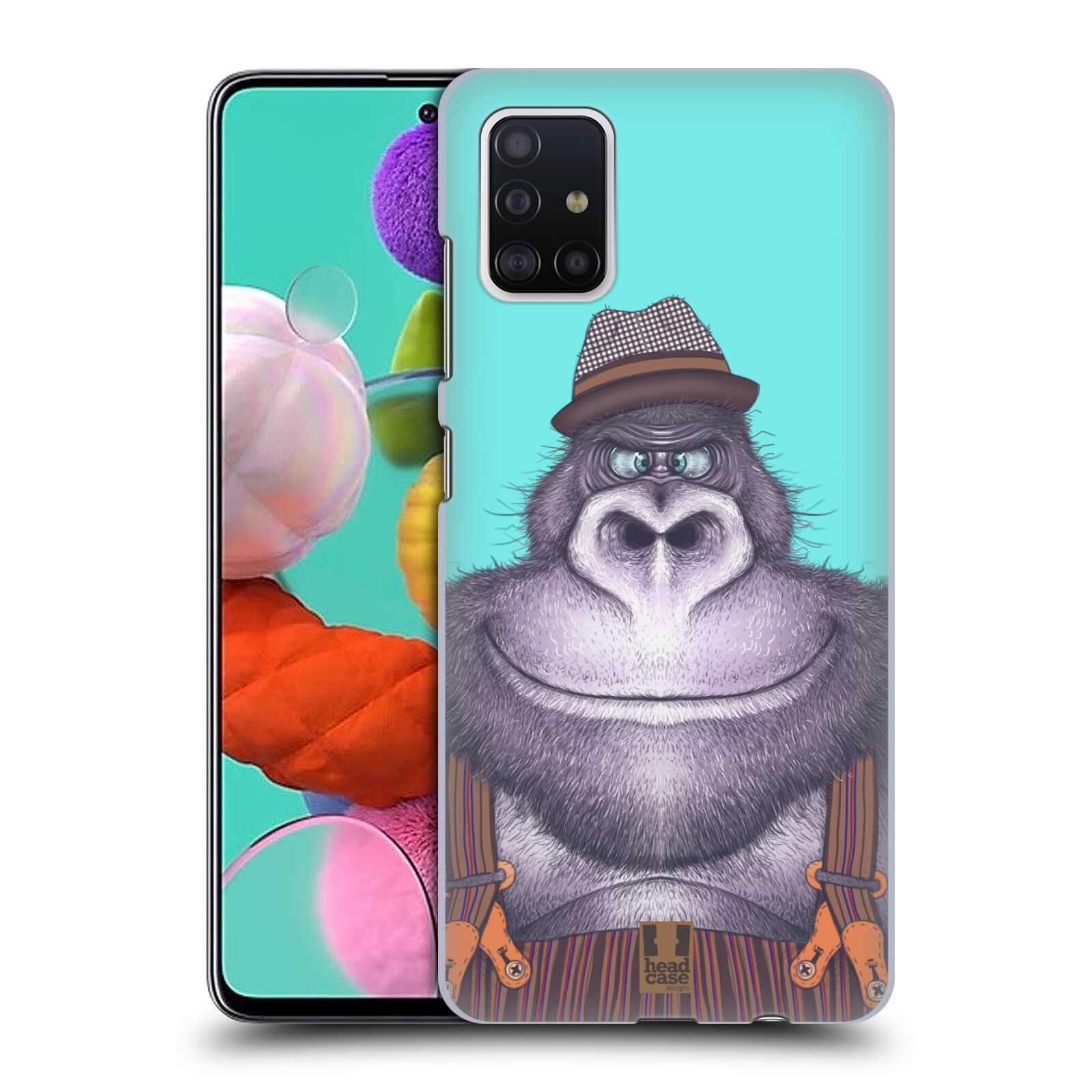 Pouzdro na mobil Samsung Galaxy A51 - HEAD CASE - vzor Kreslená zvířátka gorila