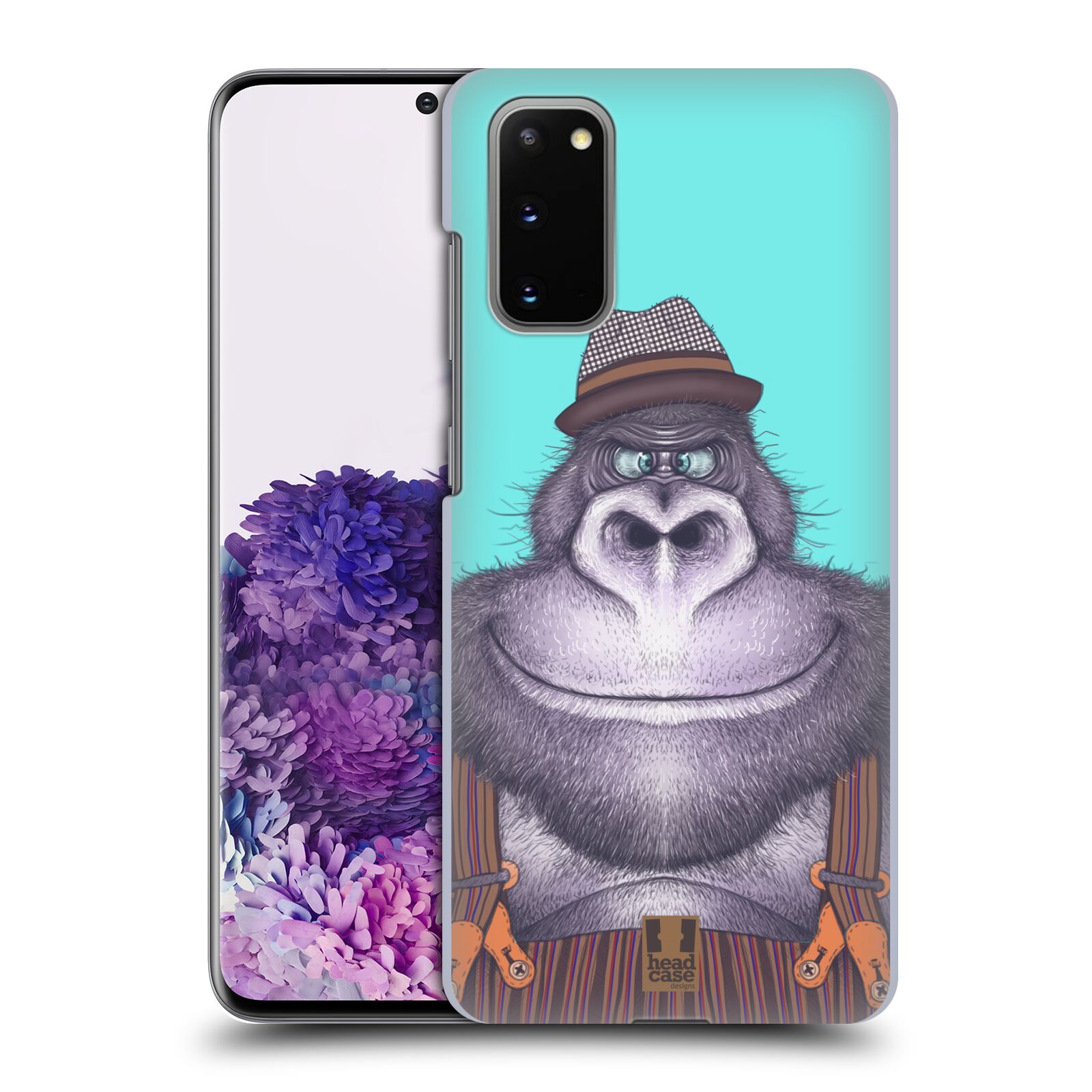 Pouzdro na mobil Samsung Galaxy S20 - HEAD CASE - vzor Kreslená zvířátka gorila
