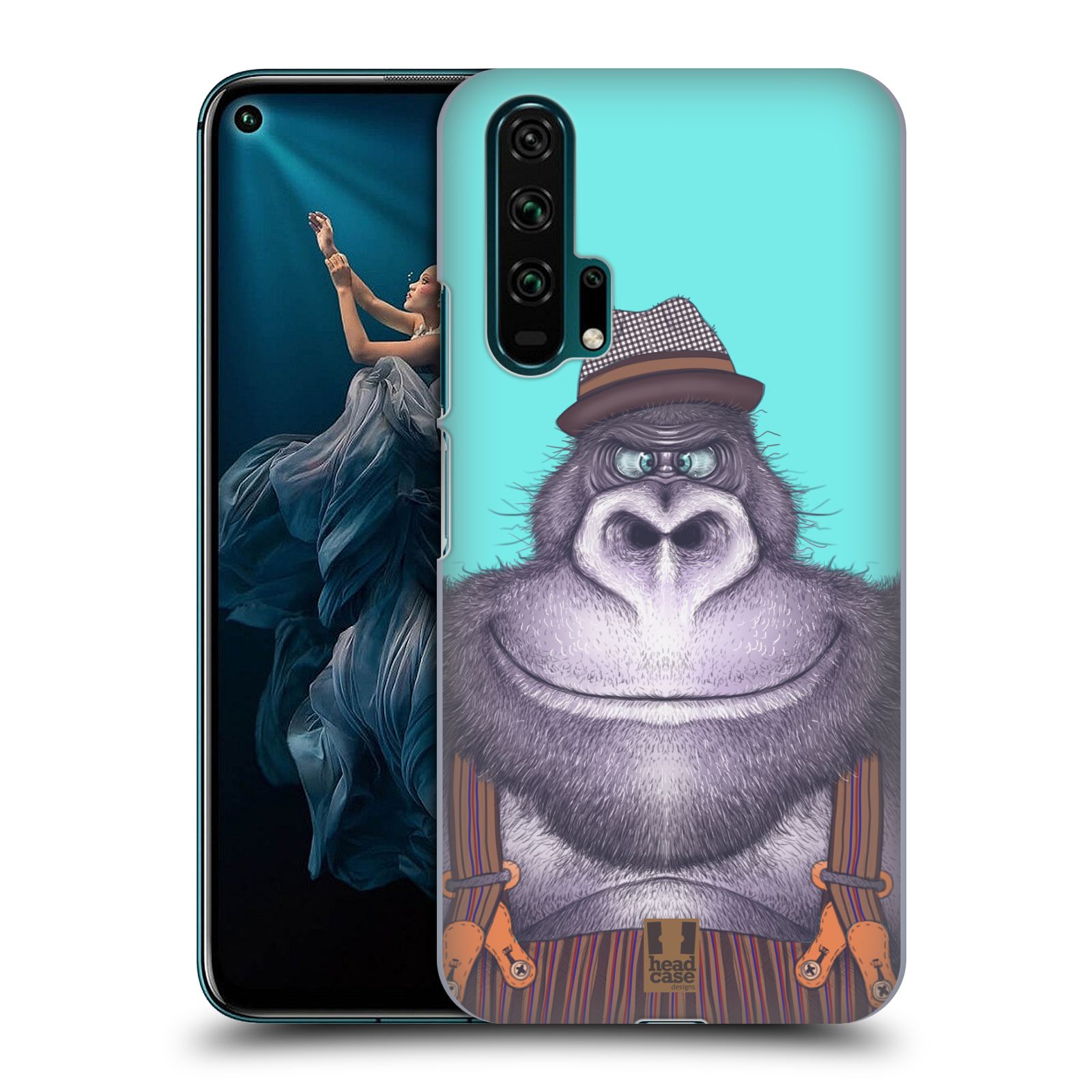 Pouzdro na mobil Honor 20 PRO - HEAD CASE - vzor Kreslená zvířátka gorila