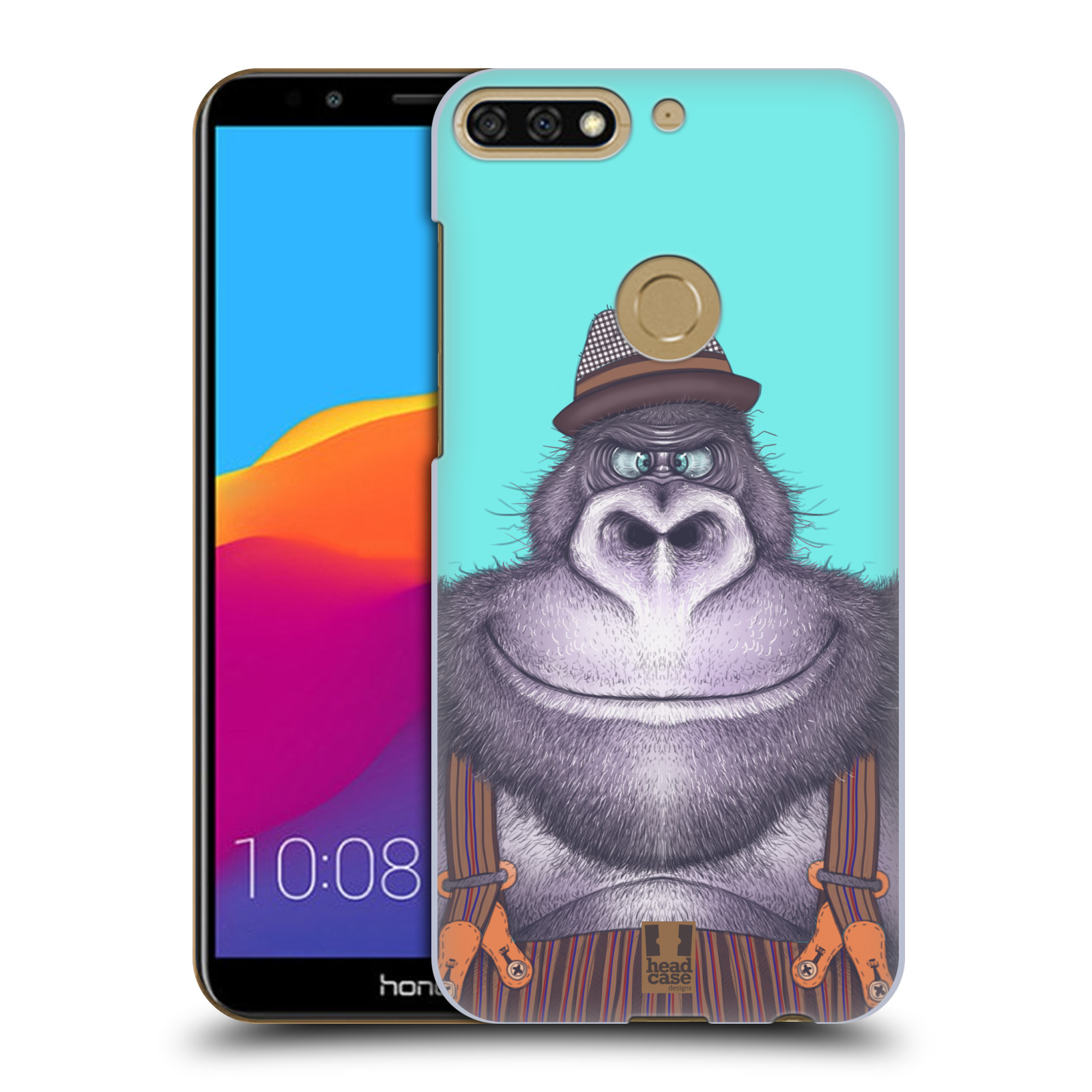 HEAD CASE plastový obal na mobil Honor 7c vzor Kreslená zvířátka gorila