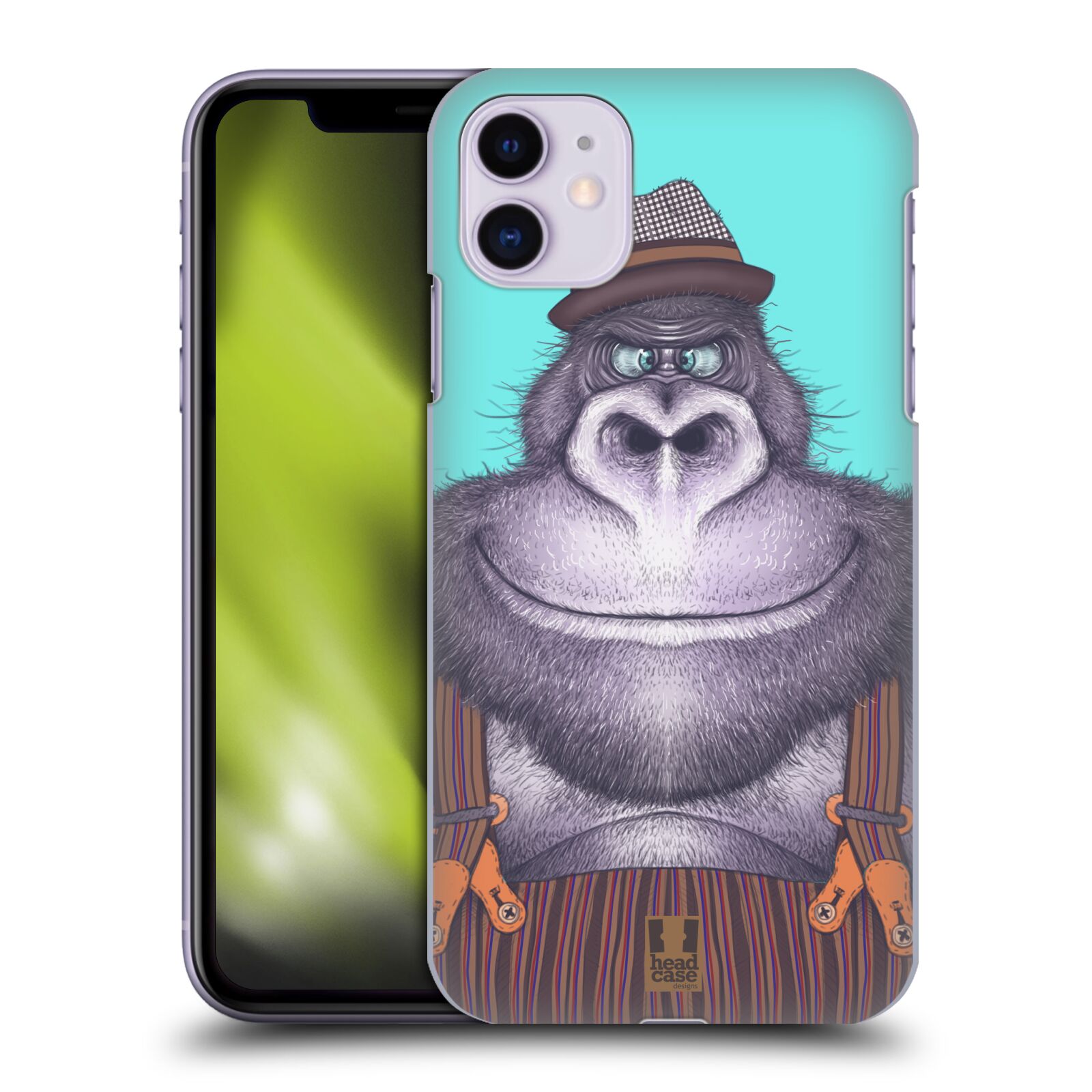 Pouzdro na mobil Apple Iphone 11 - HEAD CASE - vzor Kreslená zvířátka gorila