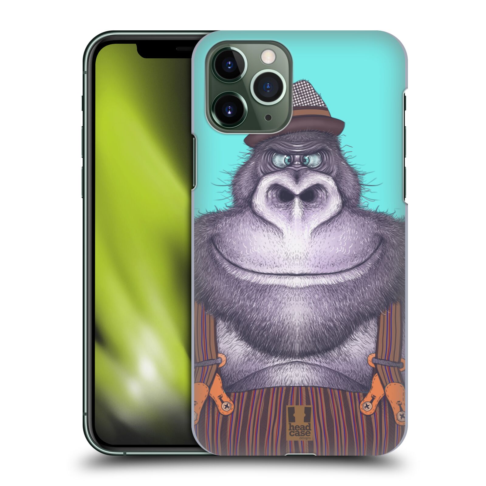 Pouzdro na mobil Apple Iphone 11 PRO - HEAD CASE - vzor Kreslená zvířátka gorila