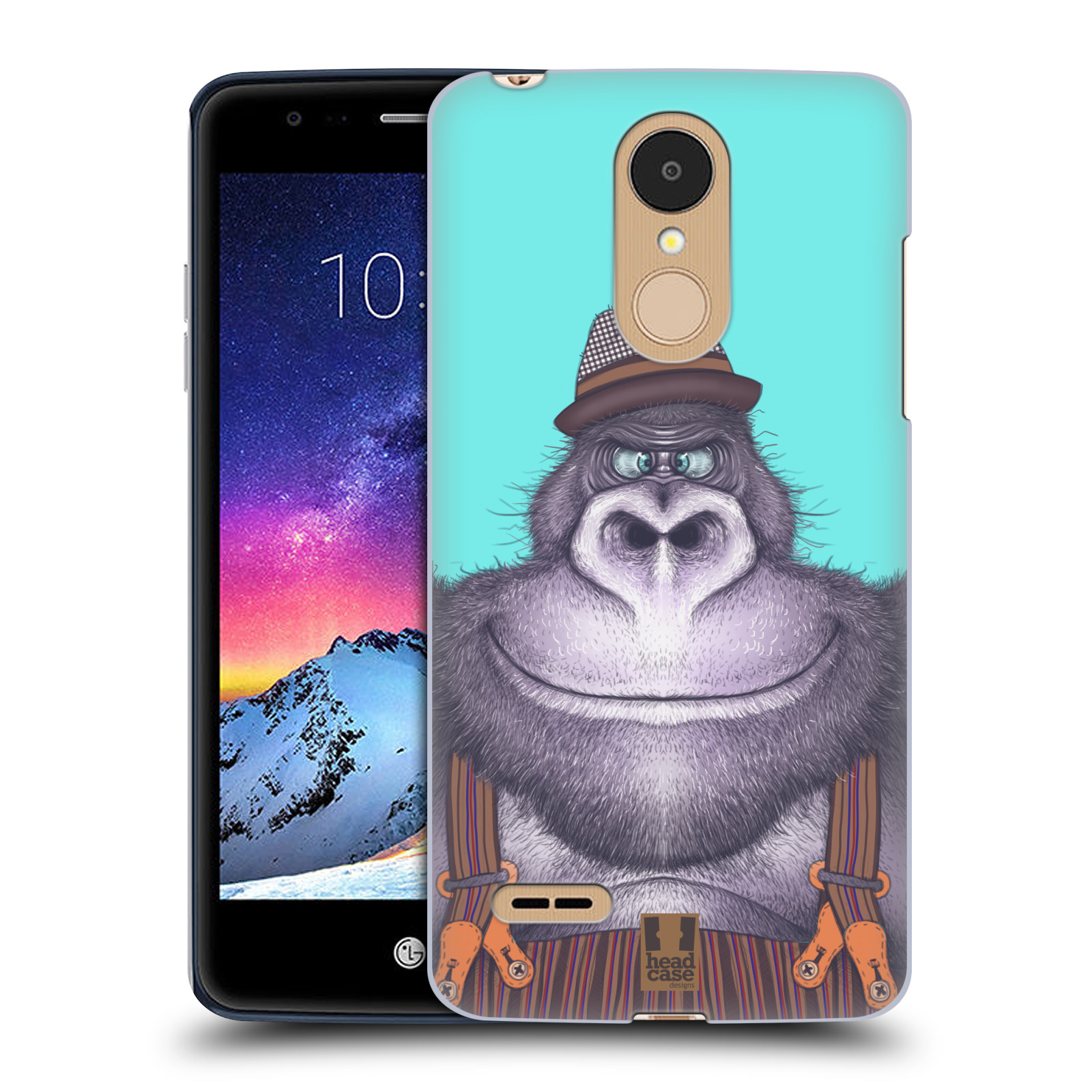 HEAD CASE plastový obal na mobil LG K9 / K8 2018 vzor Kreslená zvířátka gorila
