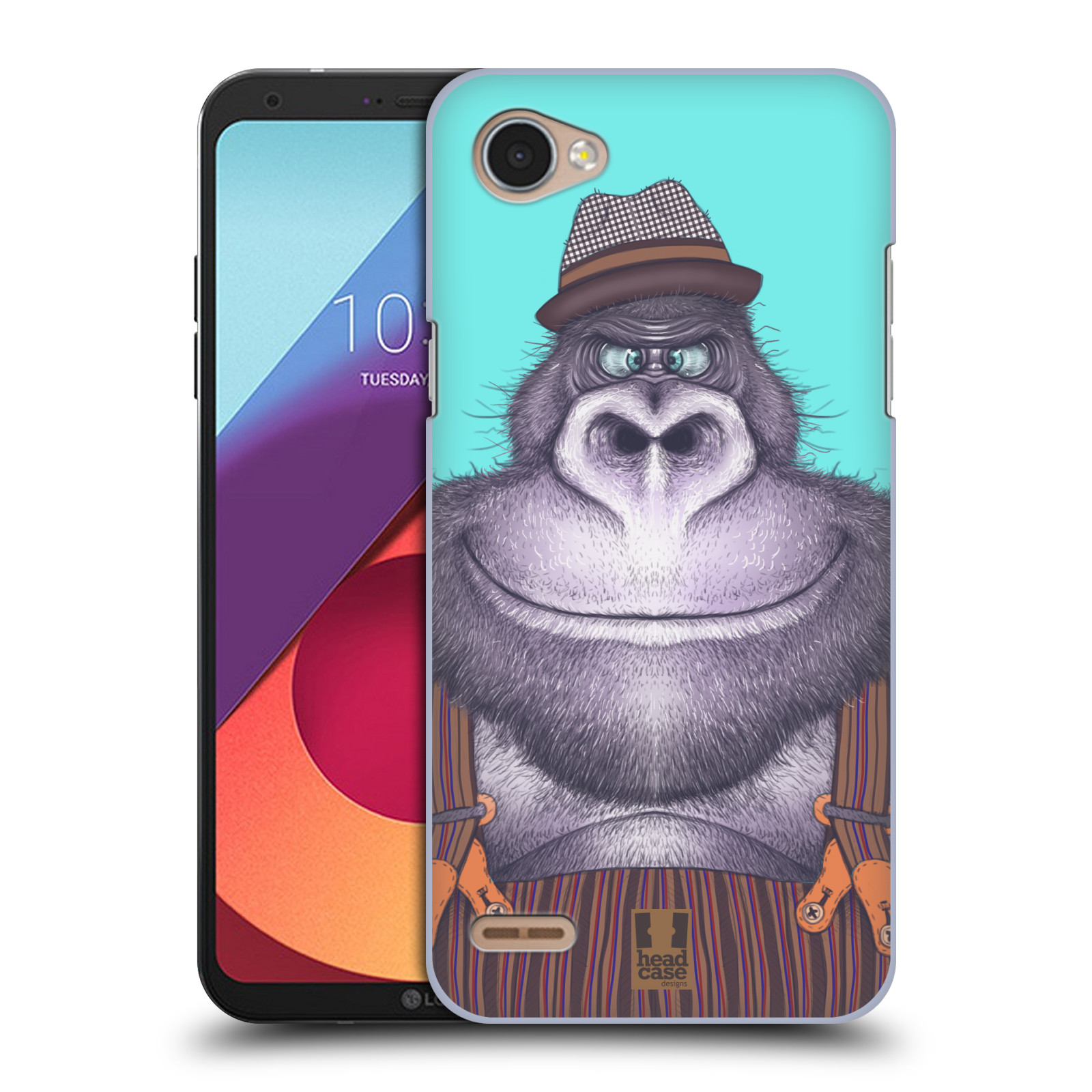 HEAD CASE plastový obal na mobil LG Q6 / Q6 PLUS vzor Kreslená zvířátka gorila