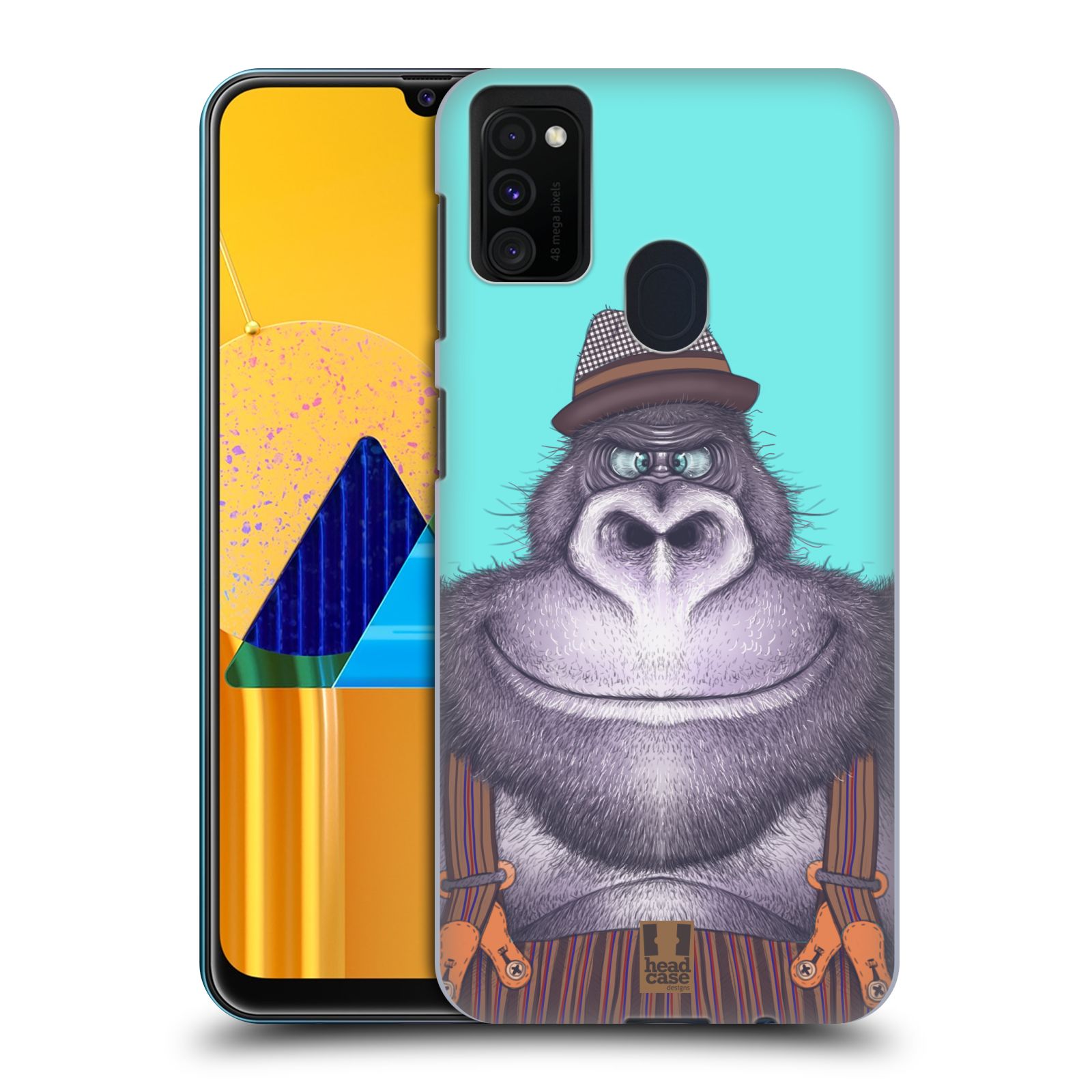 Zadní kryt na mobil Samsung Galaxy M21 vzor Kreslená zvířátka gorila