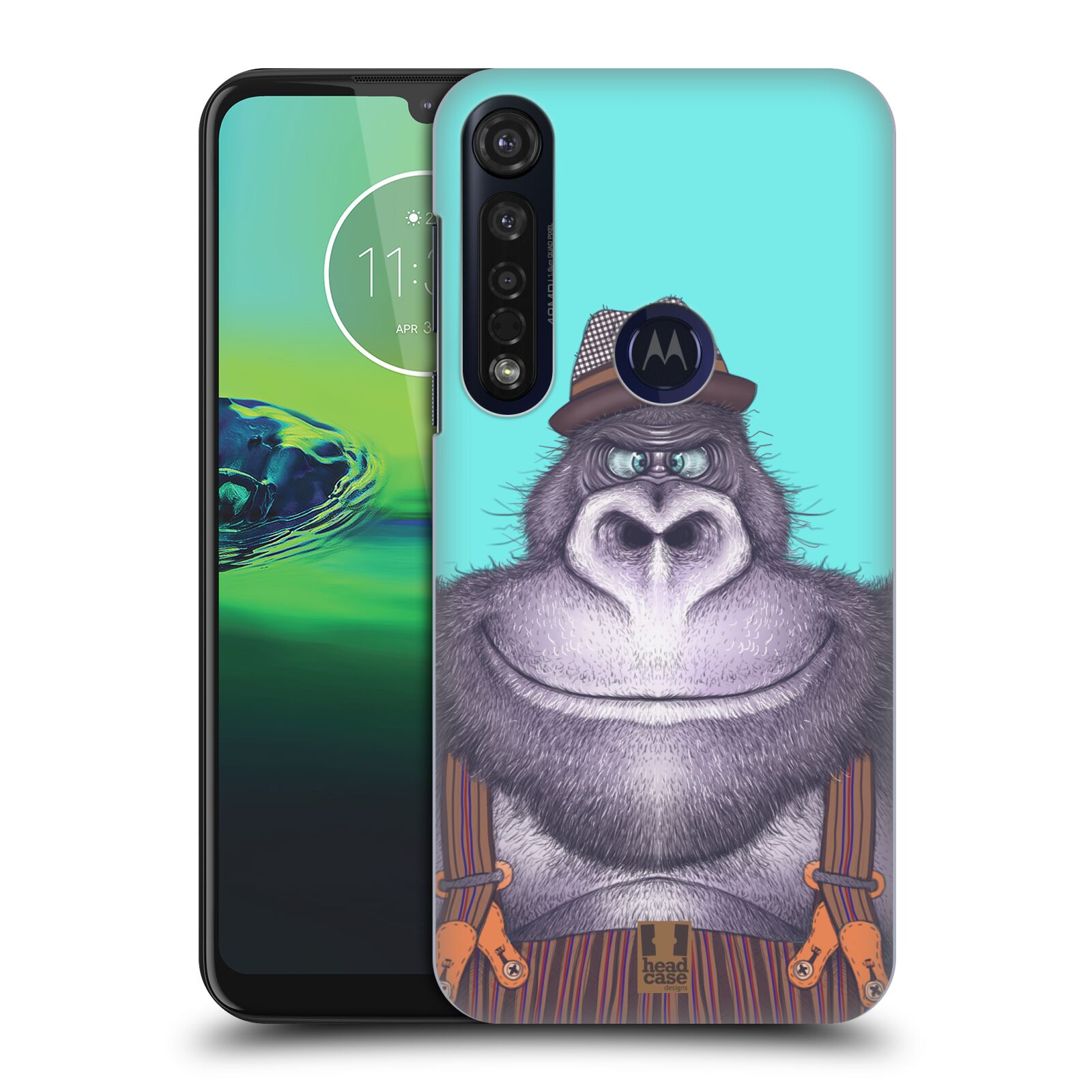 Pouzdro na mobil Motorola Moto G8 PLUS - HEAD CASE - vzor Kreslená zvířátka gorila