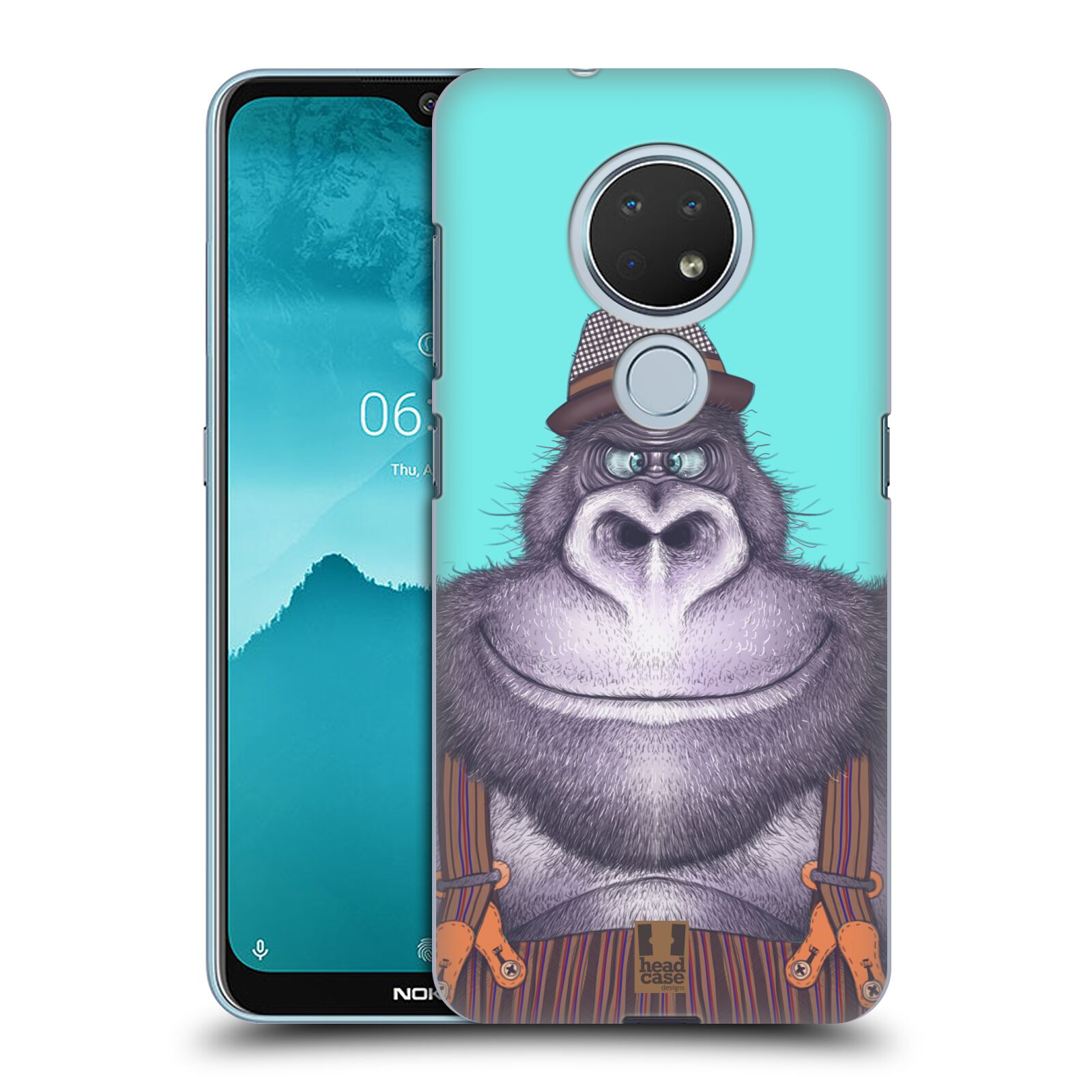 Pouzdro na mobil Nokia 6.2 - HEAD CASE - vzor Kreslená zvířátka gorila