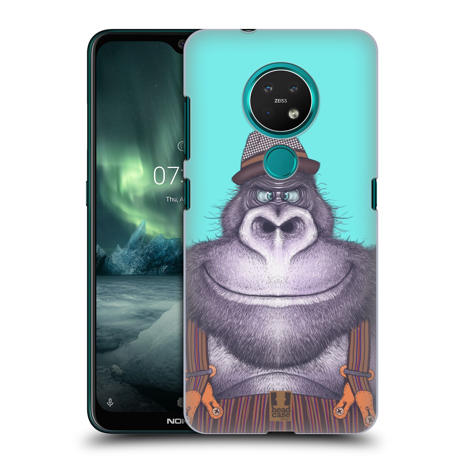 Pouzdro na mobil NOKIA 7.2 - HEAD CASE - vzor Kreslená zvířátka gorila