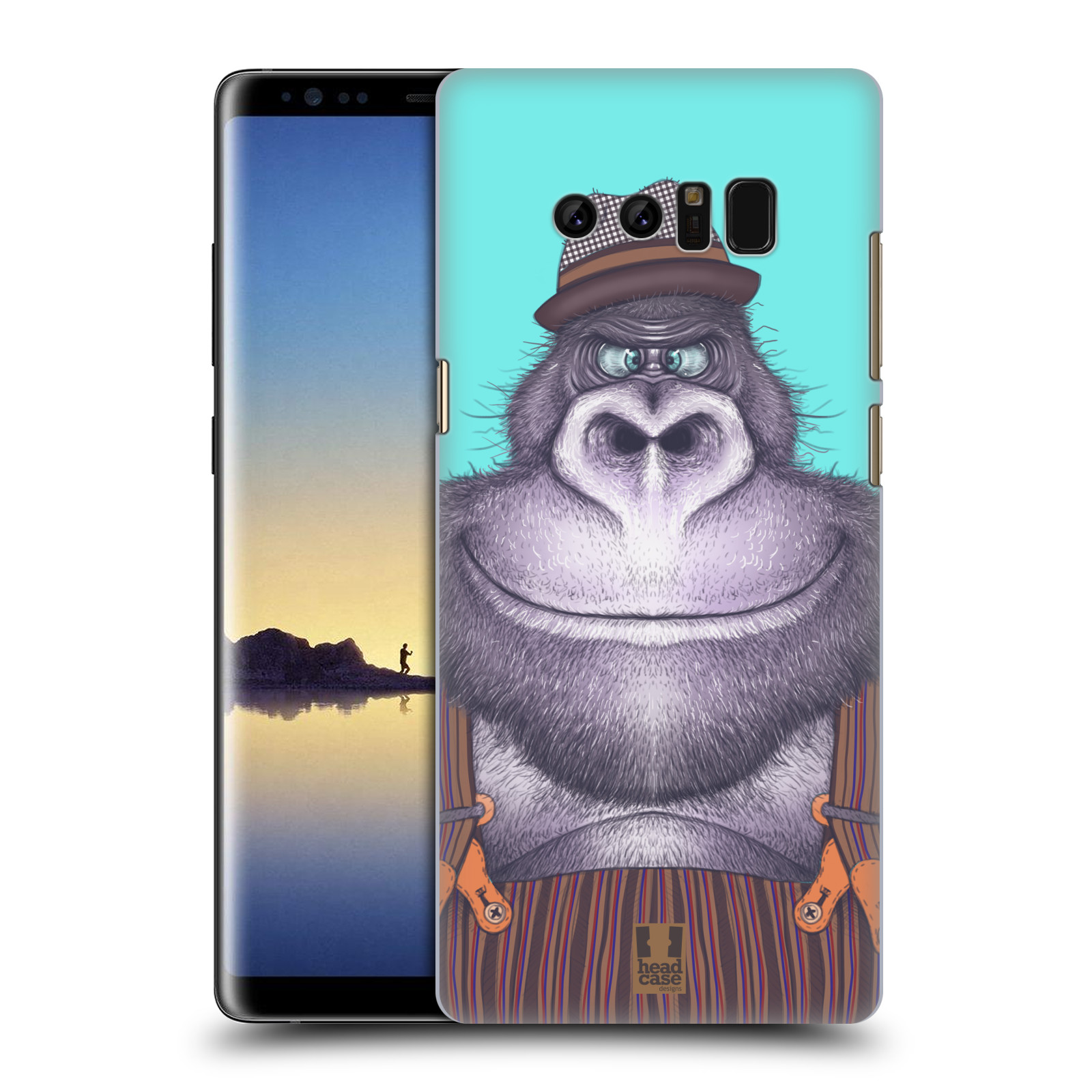 HEAD CASE plastový obal na mobil Samsung Galaxy Note 8 vzor Kreslená zvířátka gorila