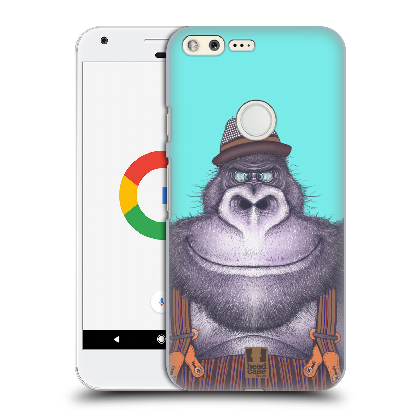 HEAD CASE plastový obal na mobil GOOGLE Pixel vzor Kreslená zvířátka gorila
