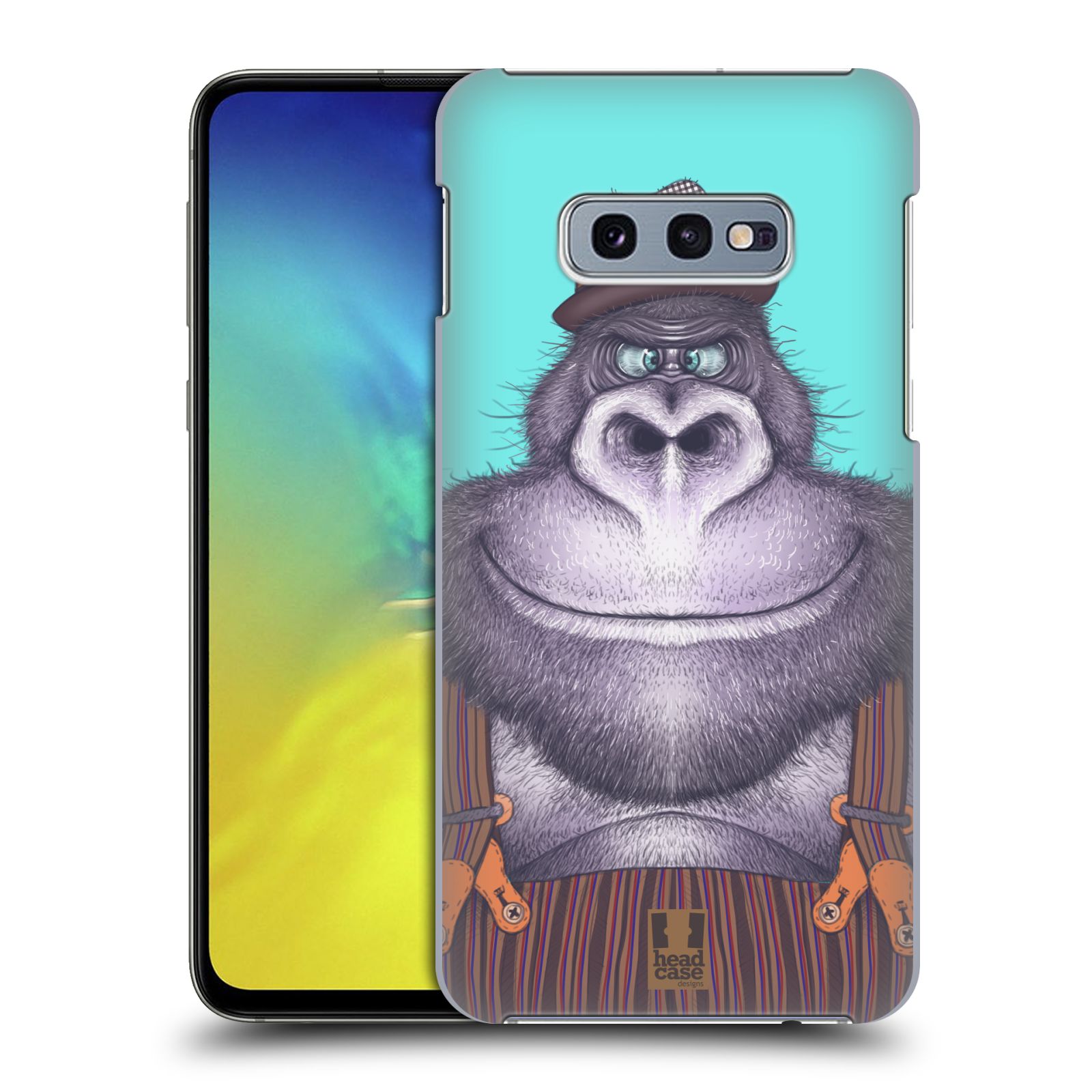 Pouzdro na mobil Samsung Galaxy S10e - HEAD CASE - vzor Kreslená zvířátka gorila