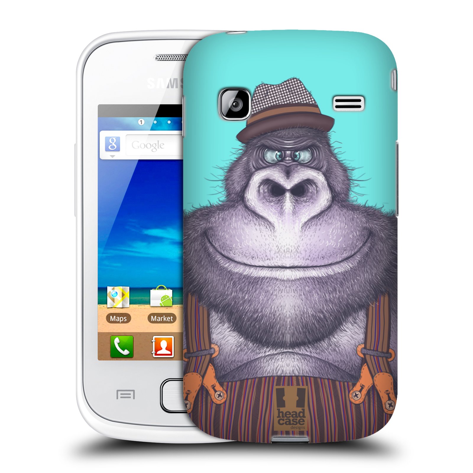 HEAD CASE plastový obal na mobil SAMSUNG GALAXY GIO (S5660) vzor Kreslená zvířátka gorila