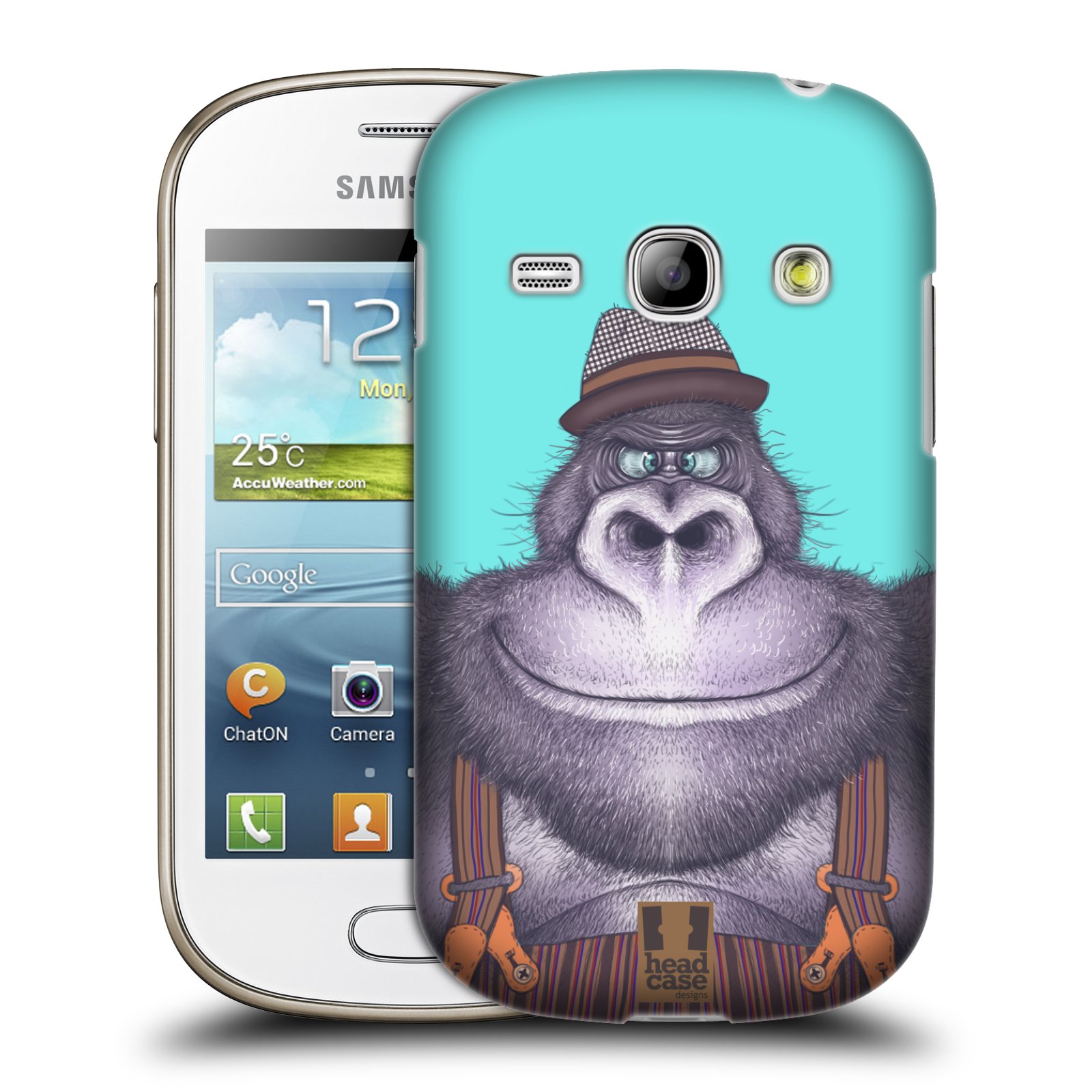 HEAD CASE plastový obal na mobil SAMSUNG GALAXY FAME (S6810) vzor Kreslená zvířátka gorila