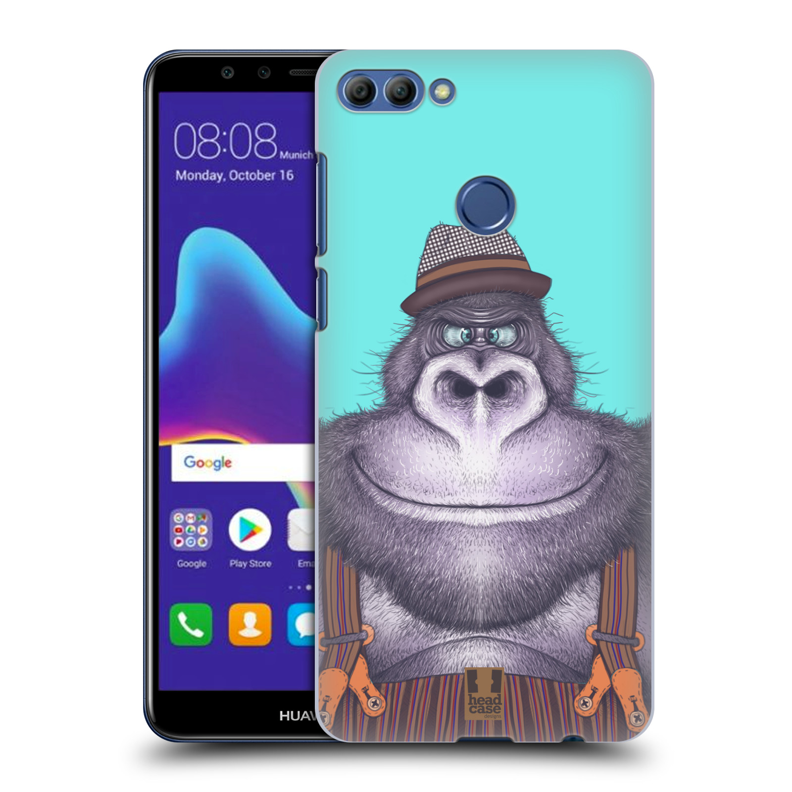 HEAD CASE plastový obal na mobil Huawei Y9 2018 vzor Kreslená zvířátka gorila
