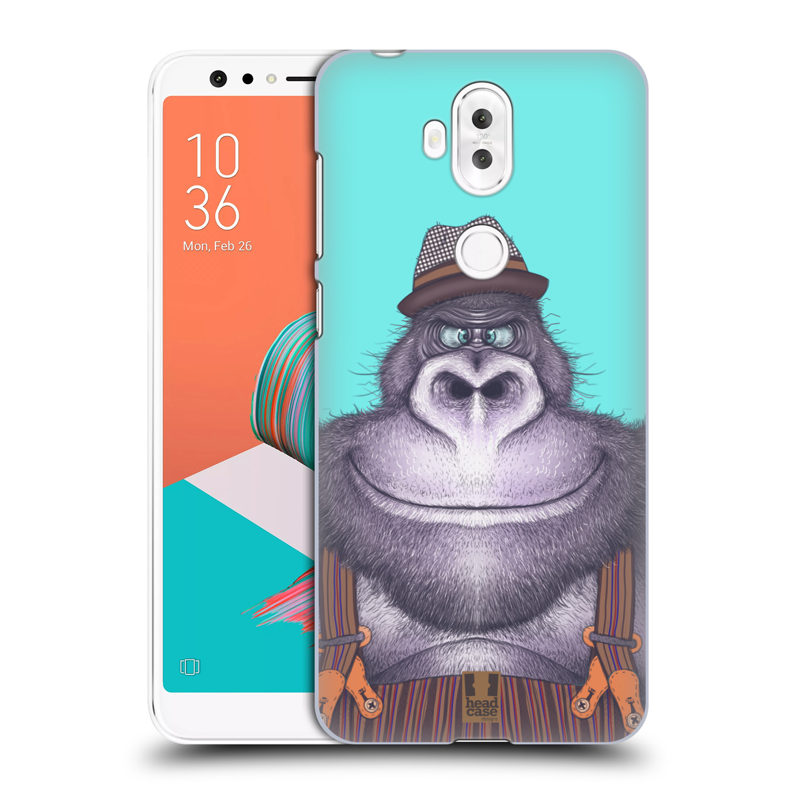 HEAD CASE plastový obal na mobil Asus Zenfone 5 LITE ZC600KL vzor Kreslená zvířátka gorila