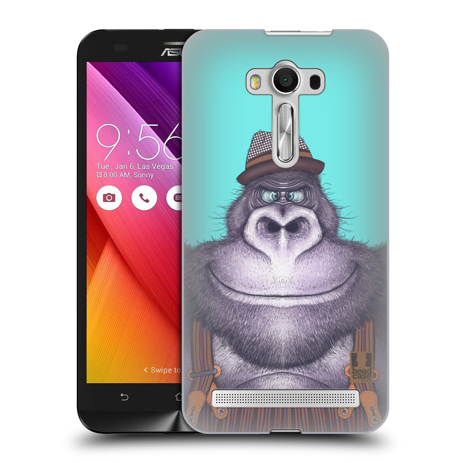 HEAD CASE plastový obal na mobil Asus Zenfone 2 LASER (5,5 displej ZE550KL) vzor Kreslená zvířátka gorila