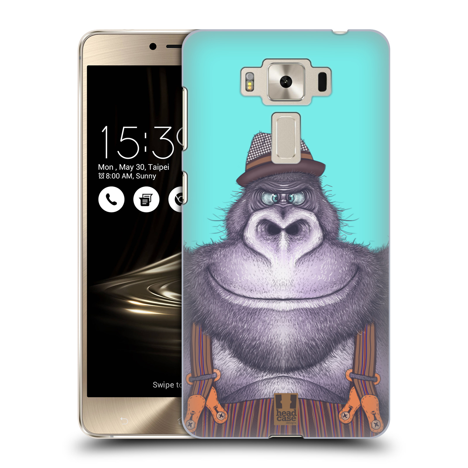 HEAD CASE plastový obal na mobil Asus Zenfone 3 DELUXE ZS550KL vzor Kreslená zvířátka gorila