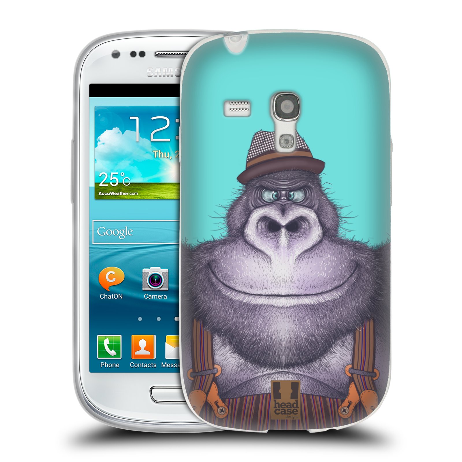 HEAD CASE silikonový obal na mobil Samsung Galaxy S3 MINI i8190 vzor Kreslená zvířátka gorila