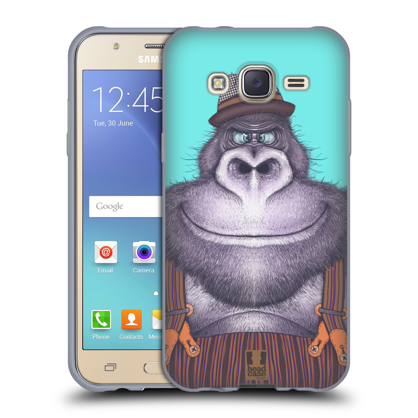 HEAD CASE silikonový obal na mobil Samsung Galaxy J5, J500, (J5 DUOS) vzor Kreslená zvířátka gorila