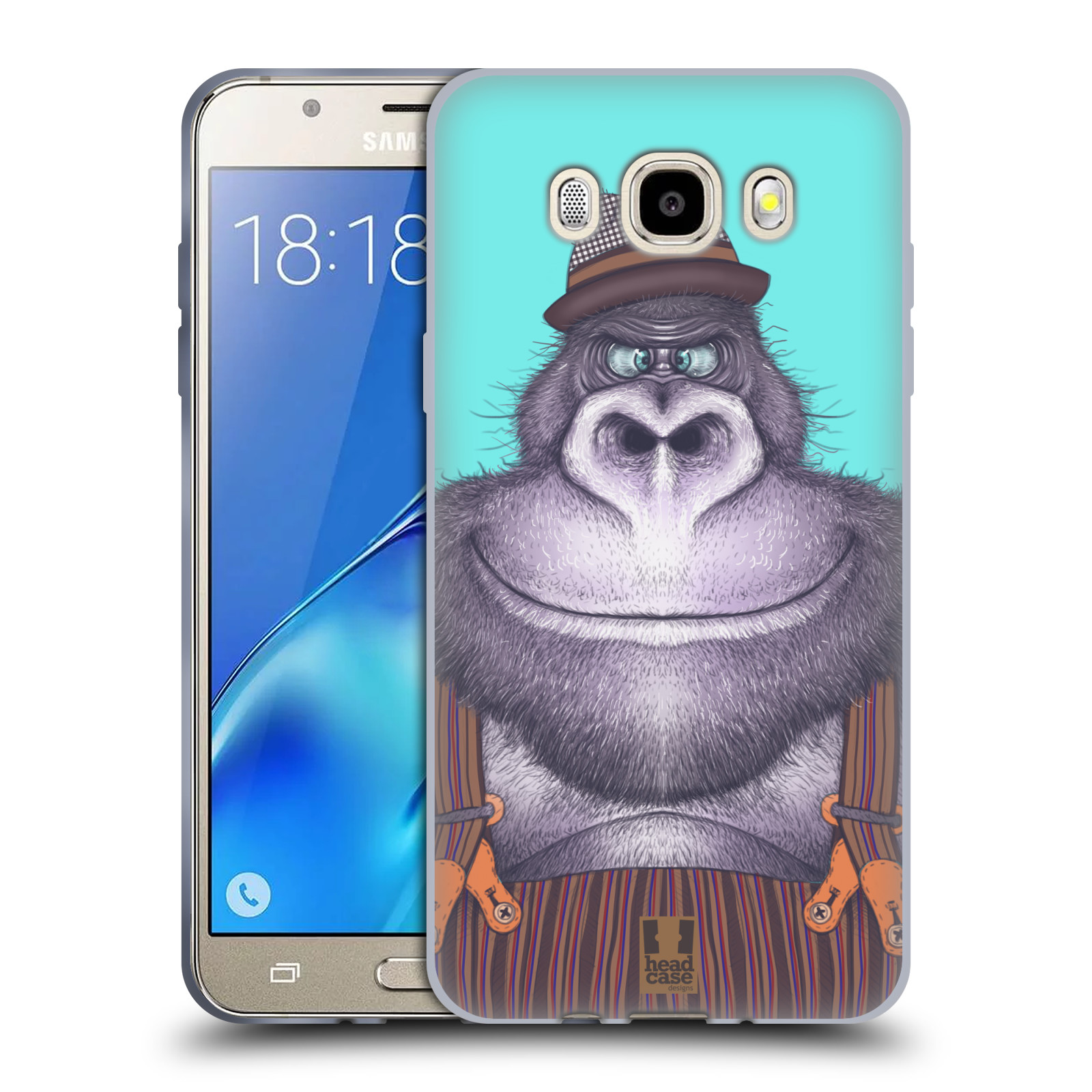 HEAD CASE silikonový obal, kryt na mobil Samsung Galaxy J5 2016, J510, J510F, (J510F DUAL SIM) vzor Kreslená zvířátka gorila
