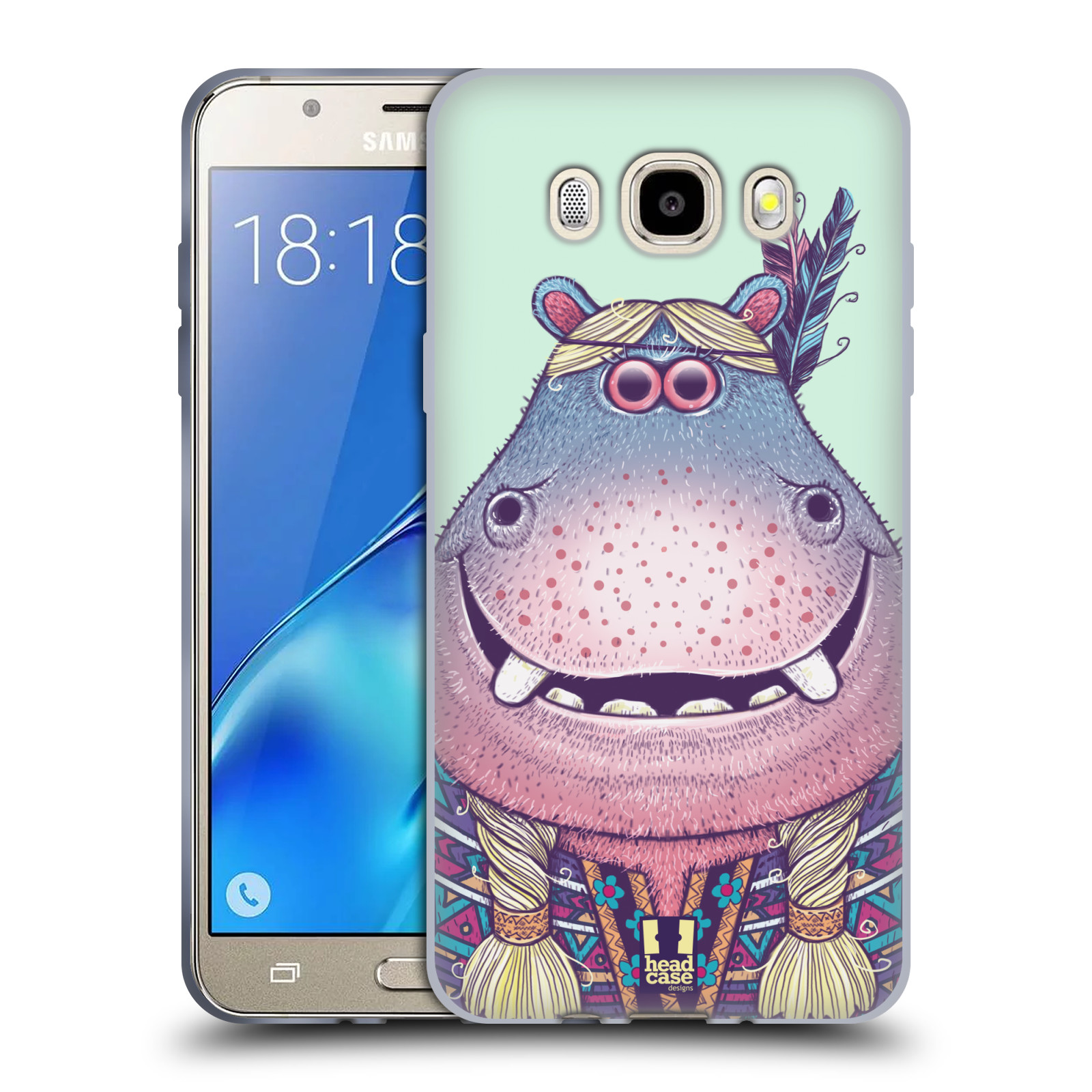 HEAD CASE silikonový obal, kryt na mobil Samsung Galaxy J5 2016, J510, J510F, (J510F DUAL SIM) vzor Kreslená zvířátka hroch