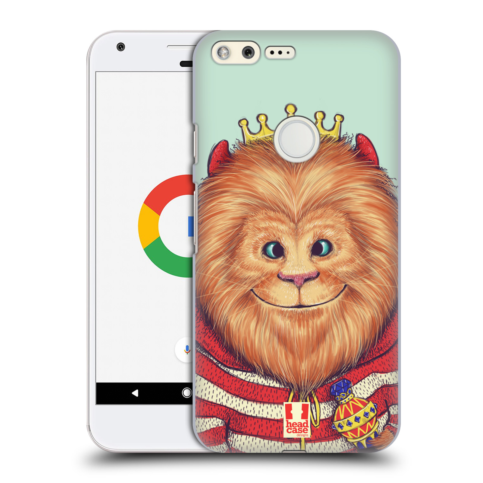 HEAD CASE plastový obal na mobil GOOGLE Pixel vzor Kreslená zvířátka lev