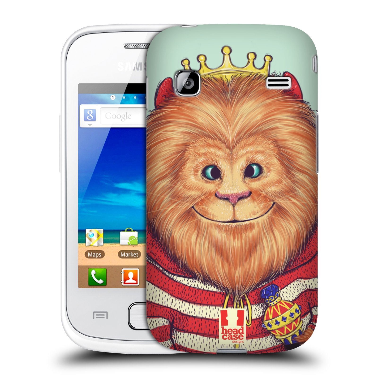HEAD CASE plastový obal na mobil SAMSUNG GALAXY GIO (S5660) vzor Kreslená zvířátka lev