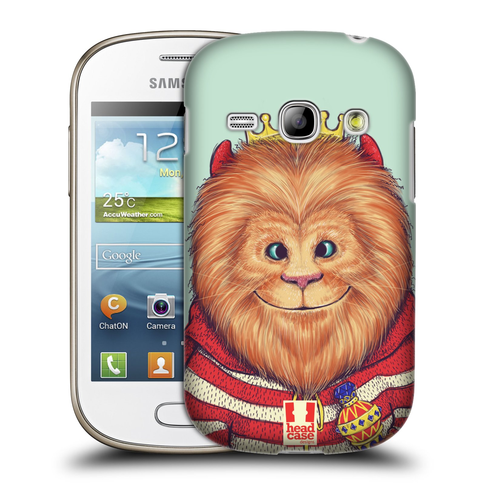 HEAD CASE plastový obal na mobil SAMSUNG GALAXY FAME (S6810) vzor Kreslená zvířátka lev