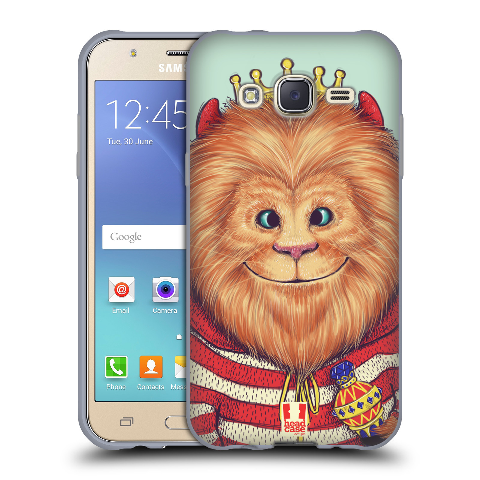 HEAD CASE silikonový obal na mobil Samsung Galaxy J5, J500, (J5 DUOS) vzor Kreslená zvířátka lev