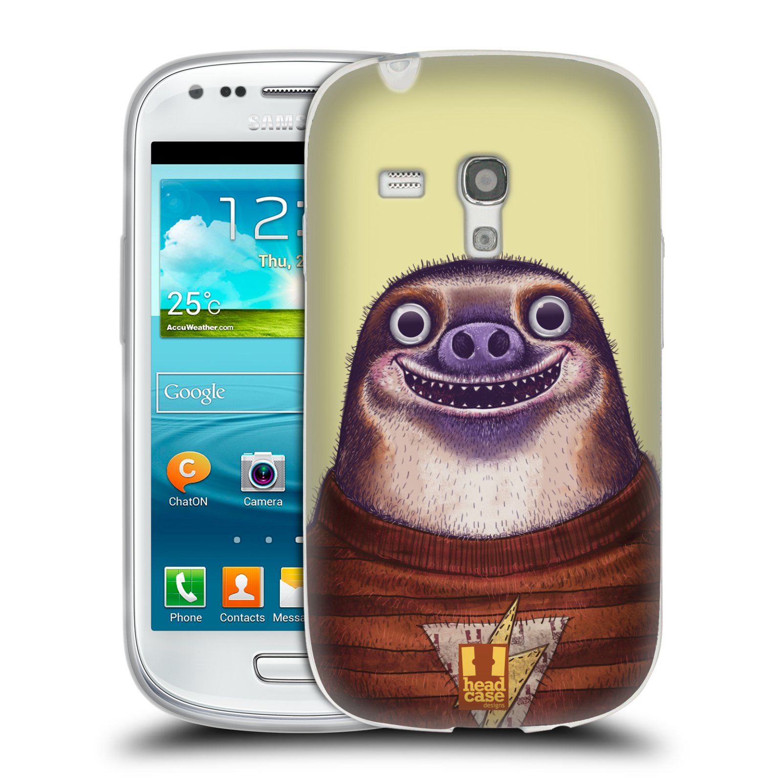 HEAD CASE silikonový obal na mobil Samsung Galaxy S3 MINI i8190 vzor Kreslená zvířátka lenochod